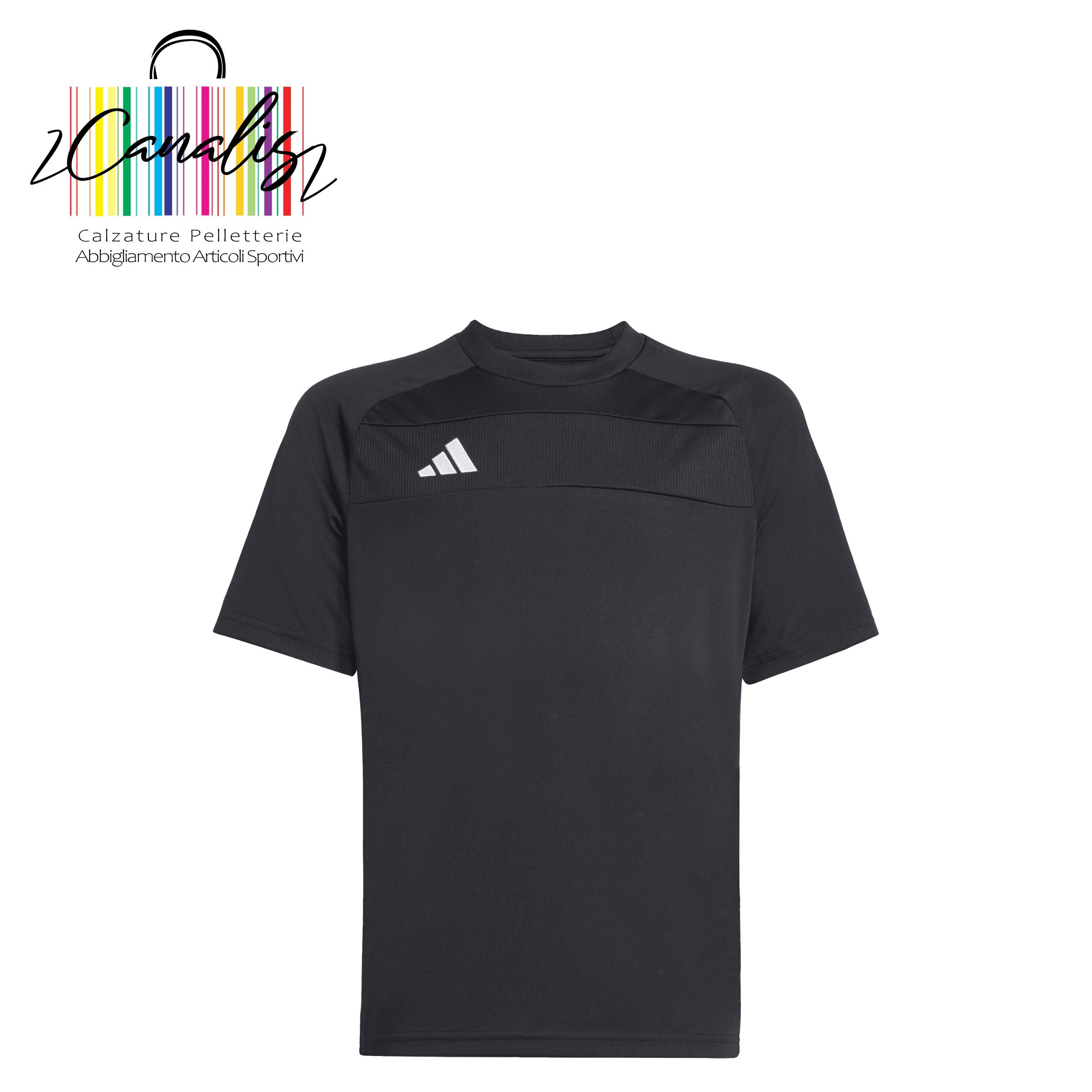 JD0585 TIRO ES JSY Y BLACK/WHITE Maglia Tiro 25 Essentials Junior adidas