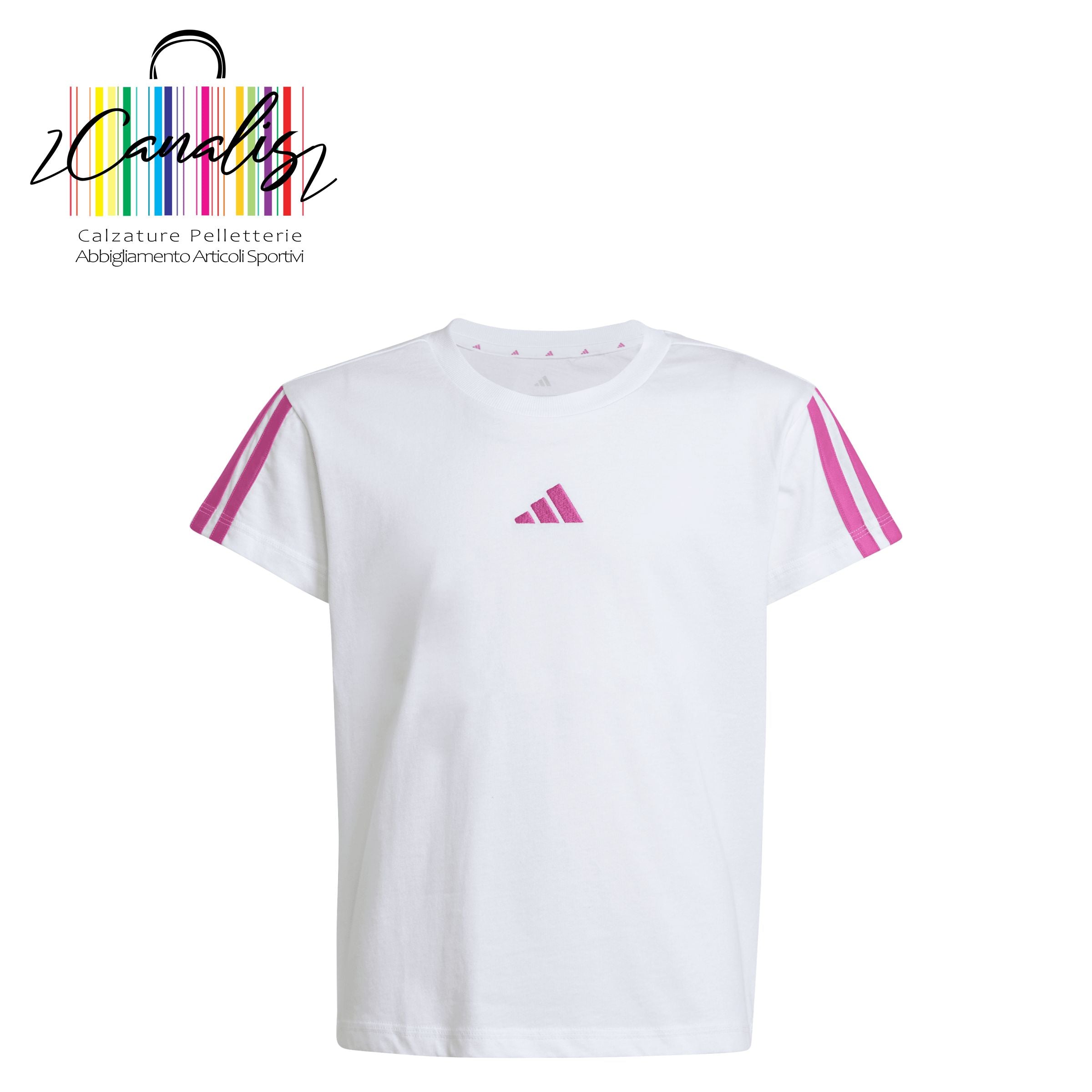 JN6494 JG 3S TEE 160 WHITE/SELUFU T-shirt Essentials Junior ADIDAS