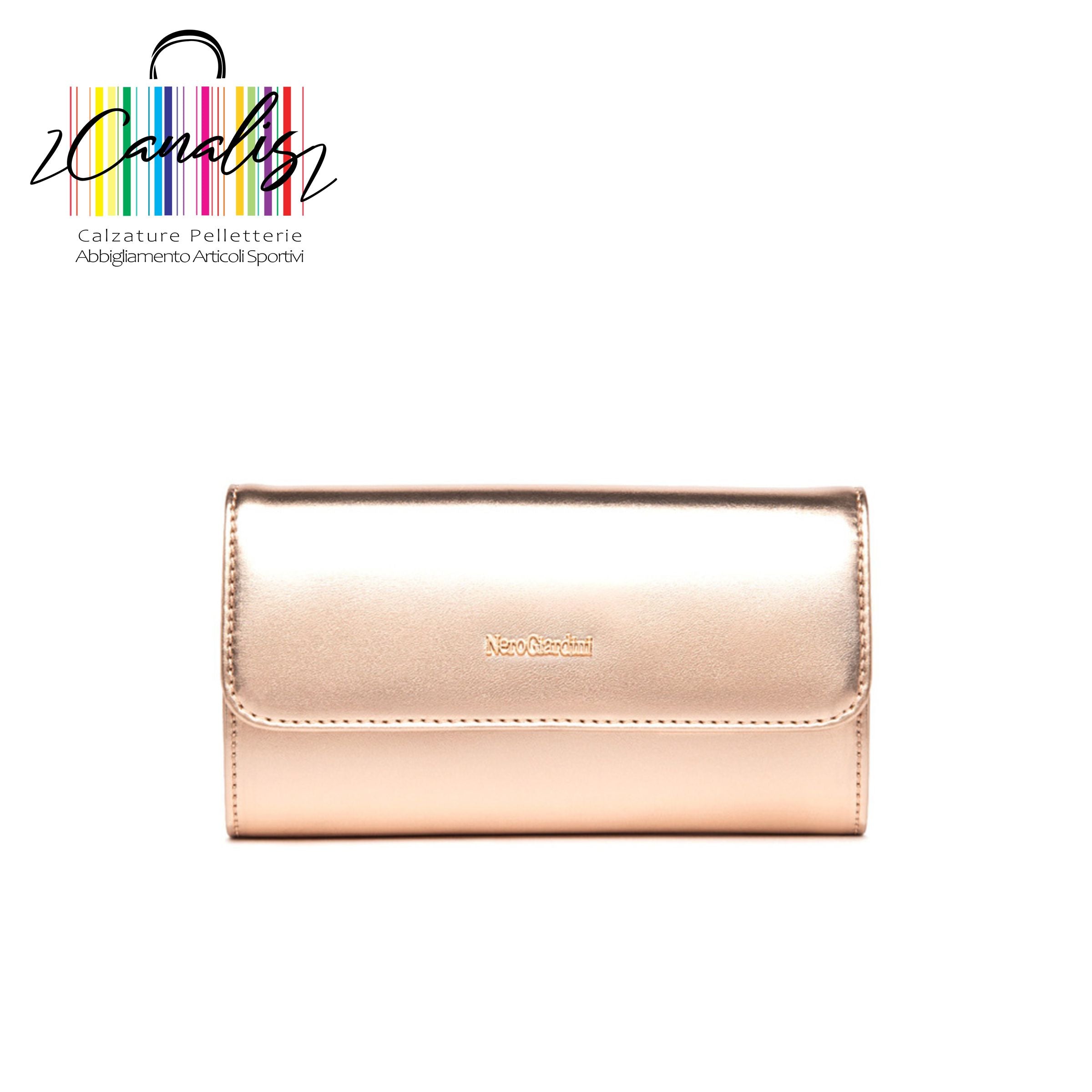 E443702DE 434 Pochette da Donna in Materiale Tecnico NERO GIARDINI