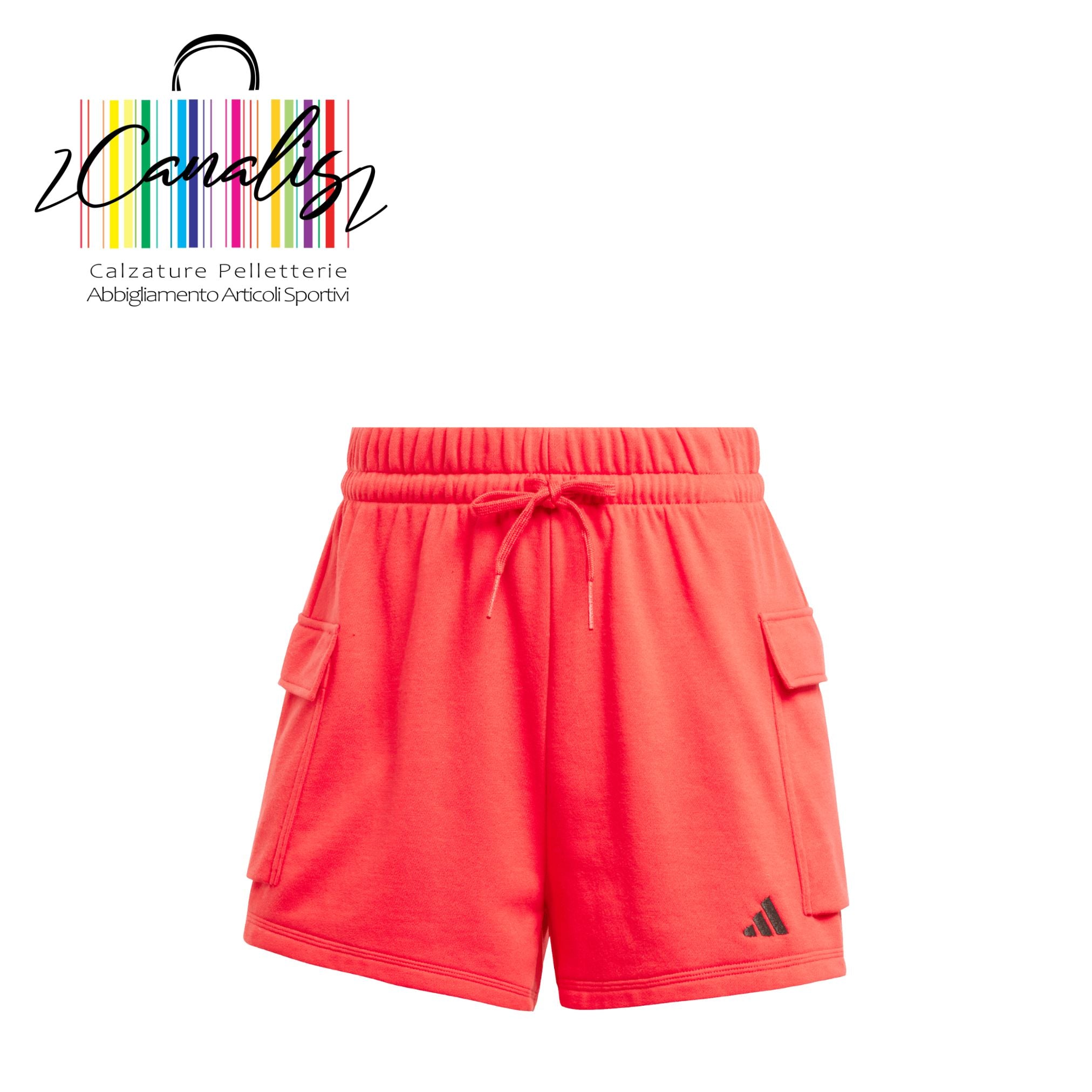 JC5704 W SL FT SHORT Essentials Small Logo French Terry. PURRUB/BLACK ADIDAS DONNA