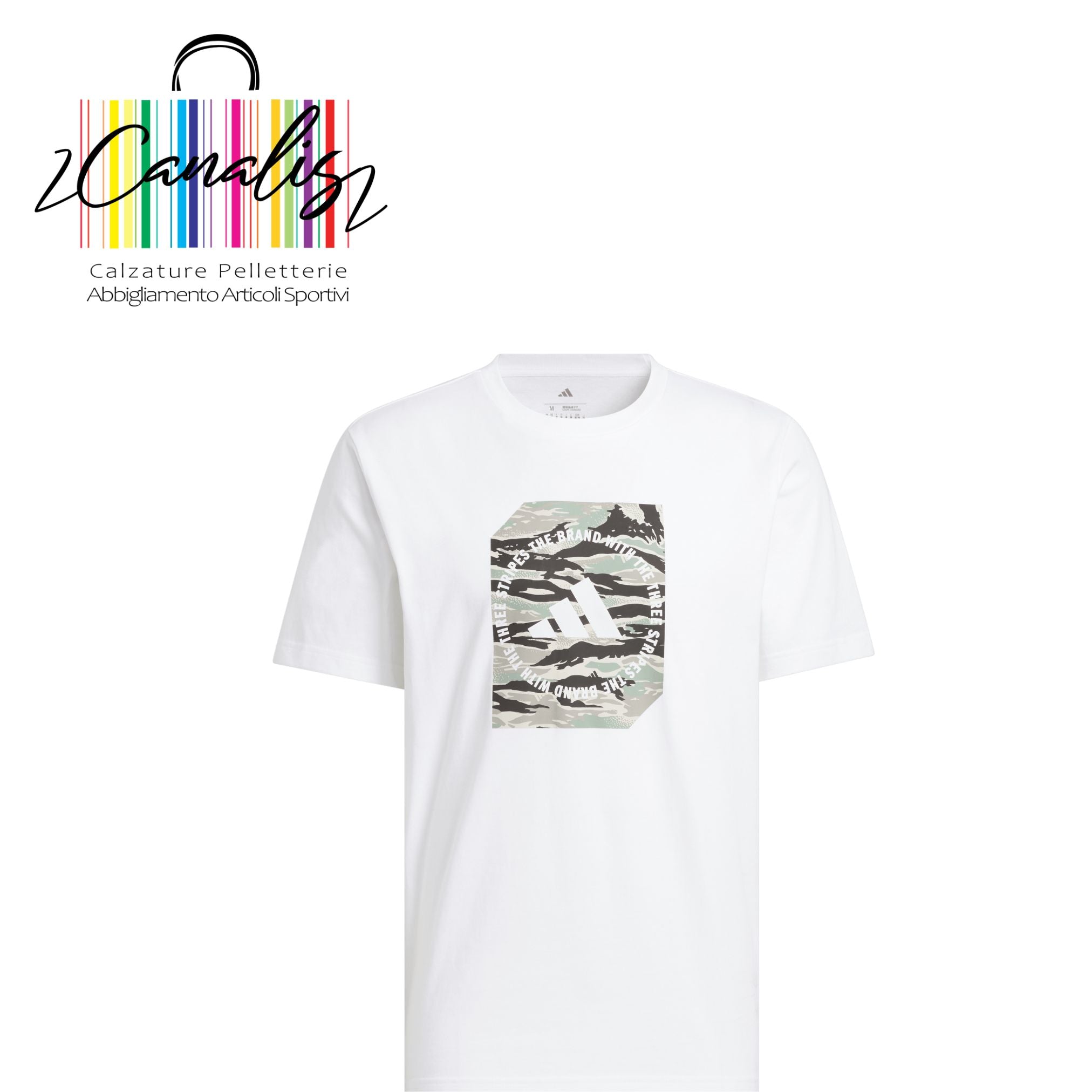 JM0387 M C CAMO BOX T-shirt Camo Shape Graphic WHITE/WONALU
