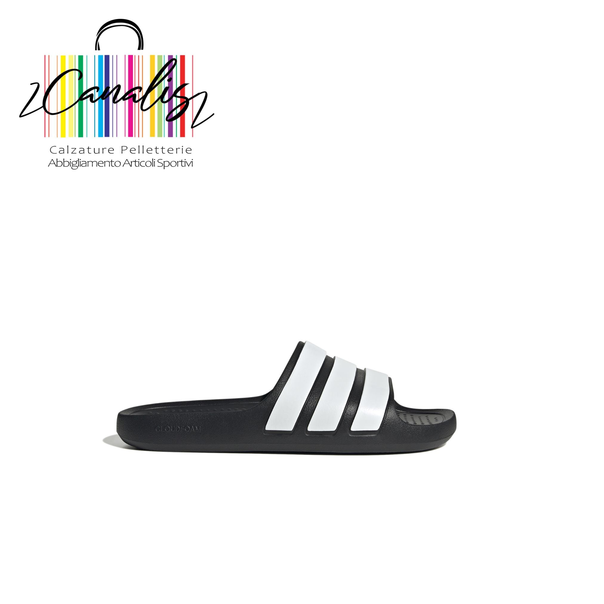 IF4134 ADILETTE FLOW CBLACK/FTWWH Ciabatte adilette Flow adidas