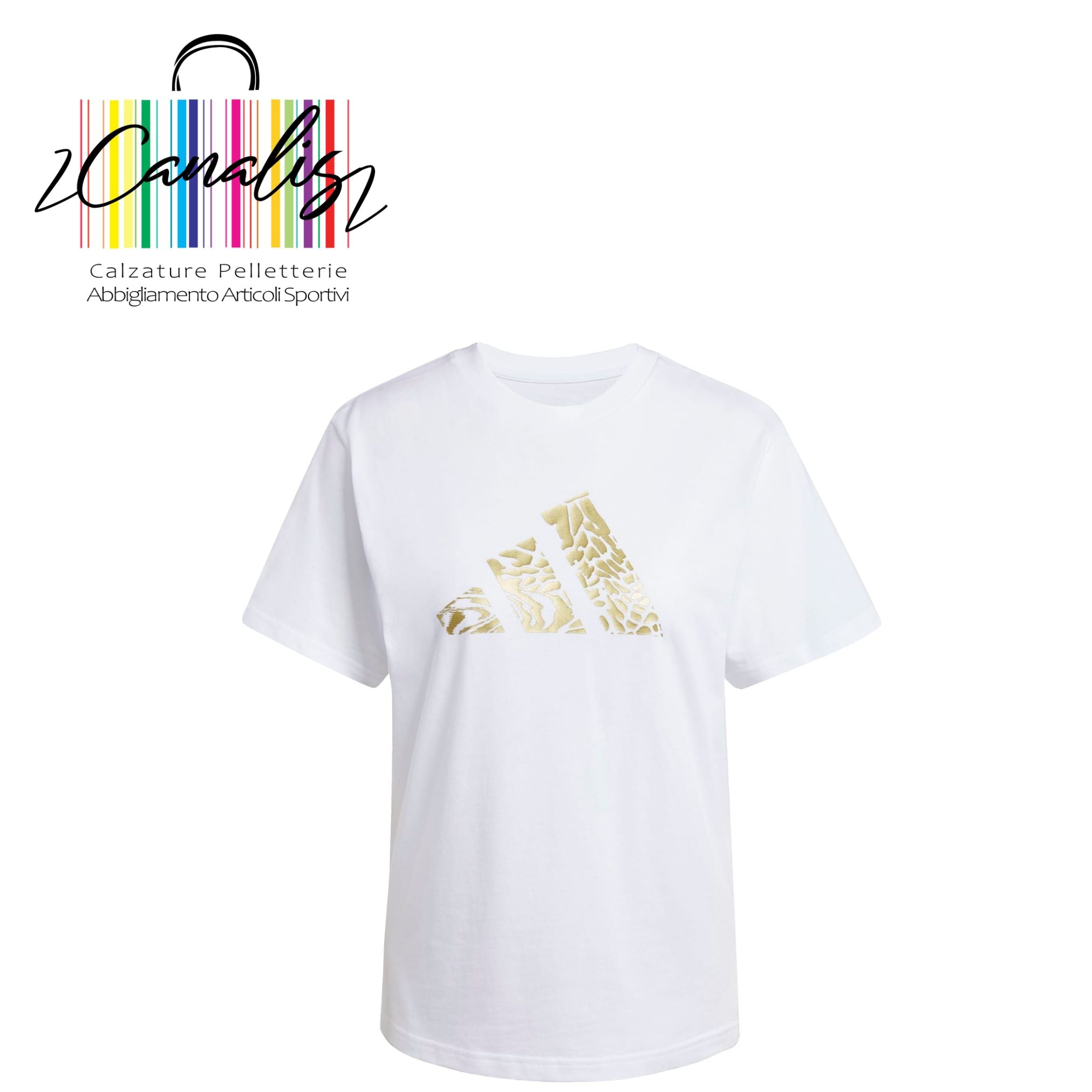 JN9130 W T MET TEE T-shirt Tech Metallic Graphic WHITE