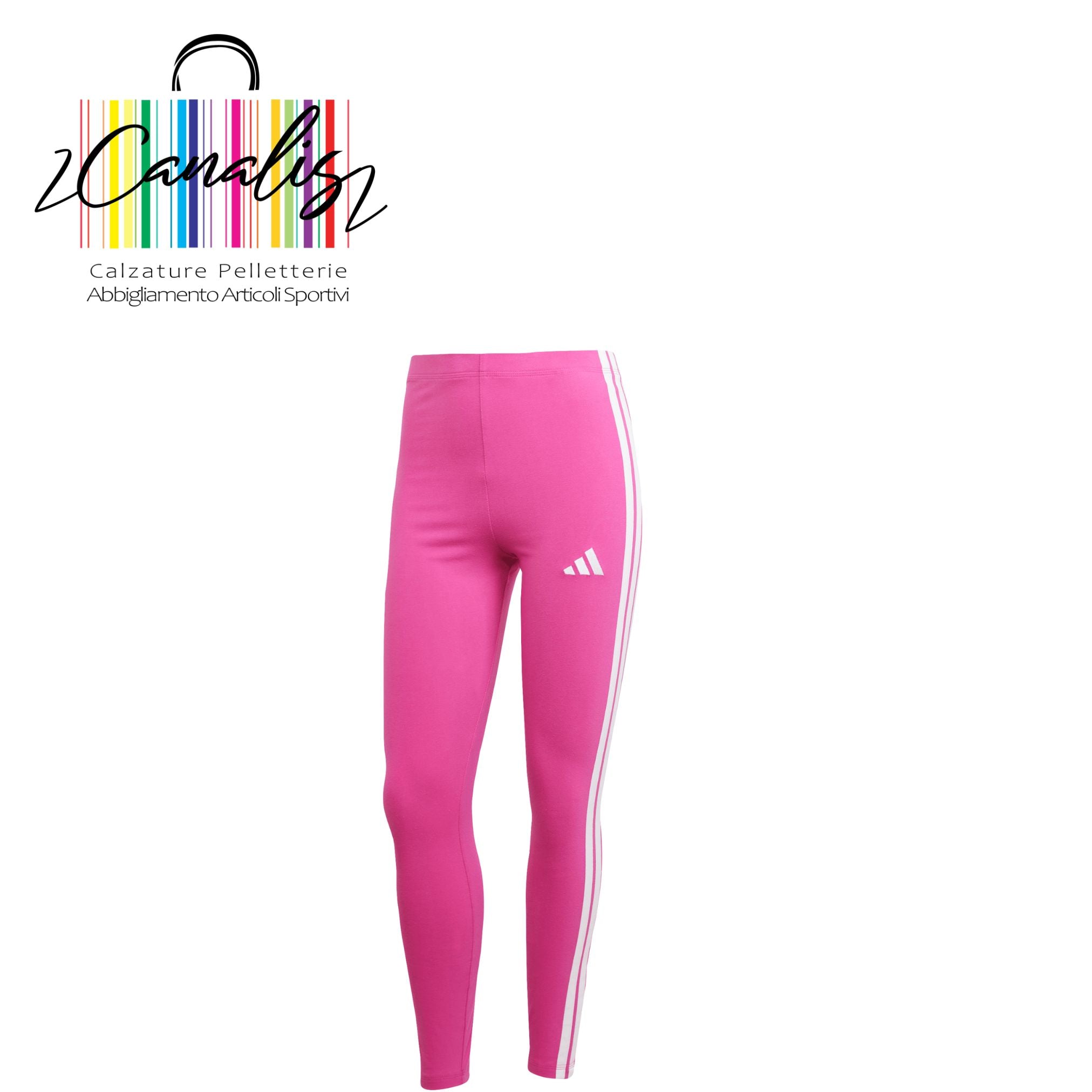JC5577 W 3S SJ LEG Leggings Essentials 3-Stripes Cotton SELUFU/WHITE ADIDAS