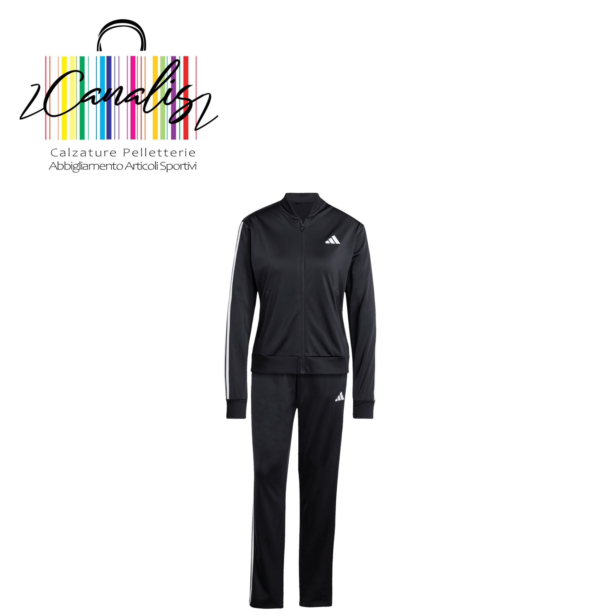 JD5434 W ESS 3S TS Essentials 3-Stripes Track Suit donna adidas BLACK