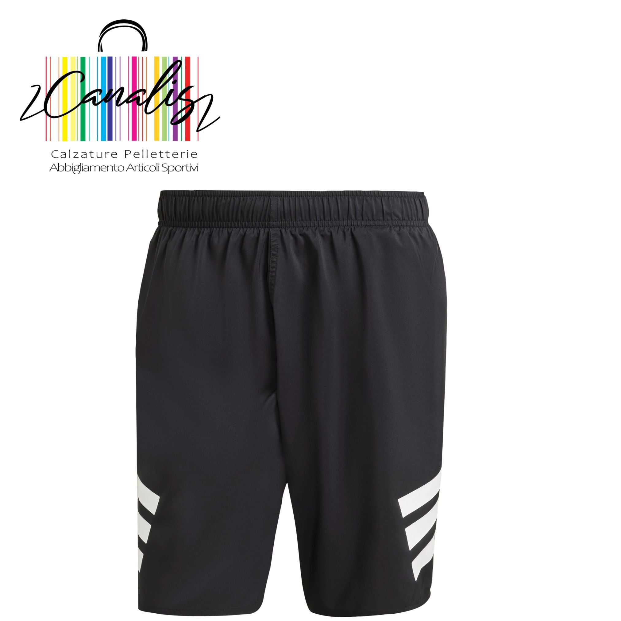 JF6088 ICON 3S SH 8IN BLACK/WHITE Short da nuoto 3-Stripes 8-Inch ADIDAS
