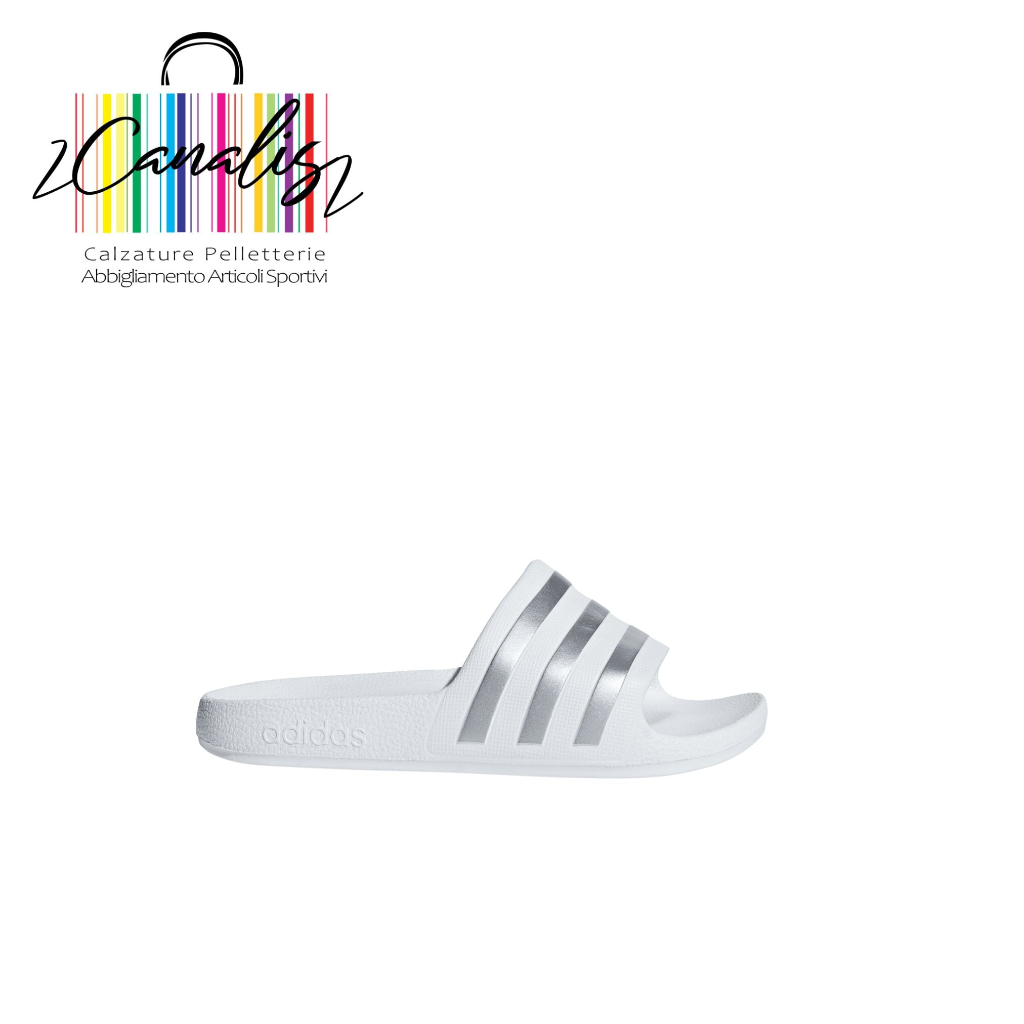 F35555 ADILETTE AQUA K FTWWHT/SILVM Ciabatte adilette Aqua Kids adidas