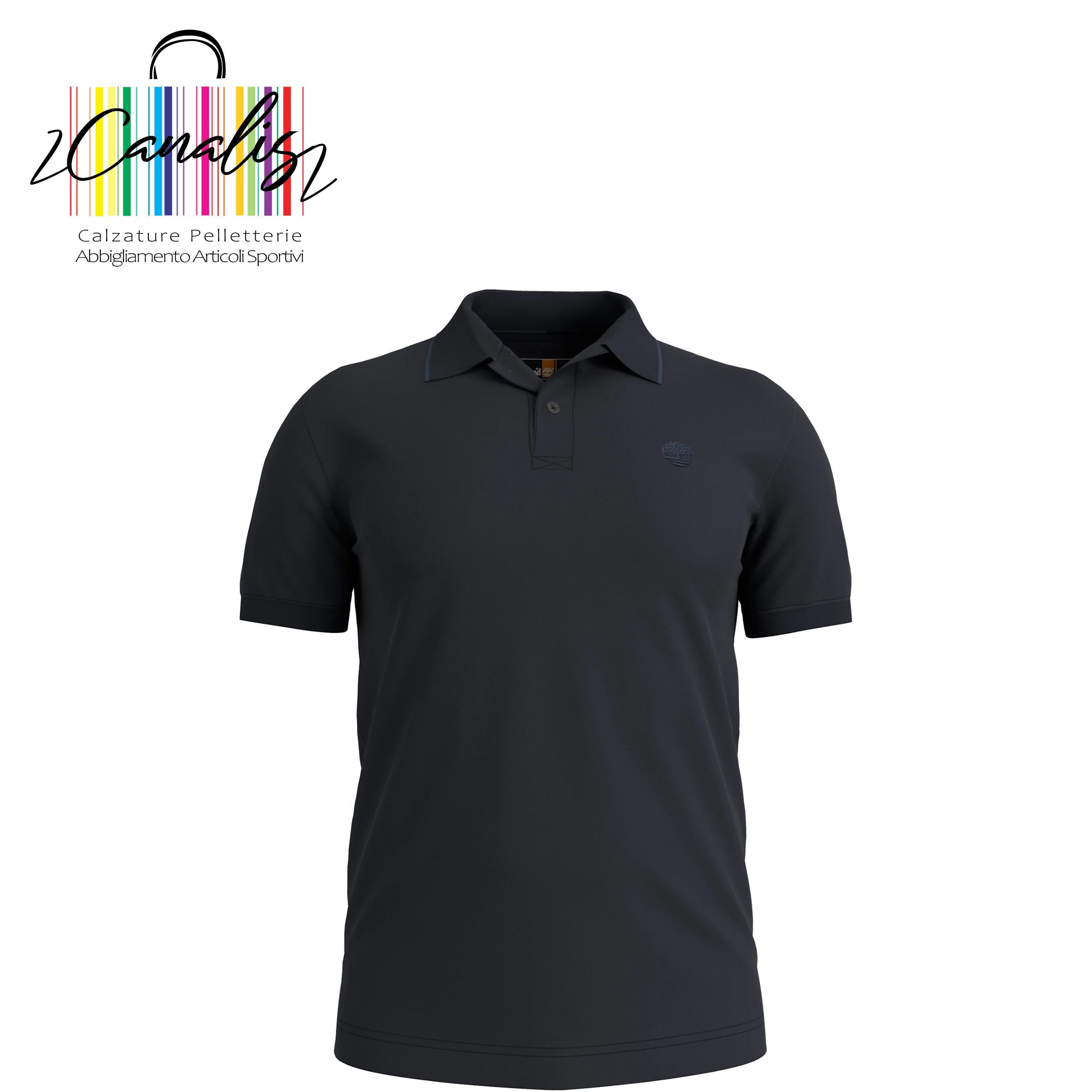 TB0A6BV8 MLRV Printed Neck Short Slee NAVY Polo uomo timberland