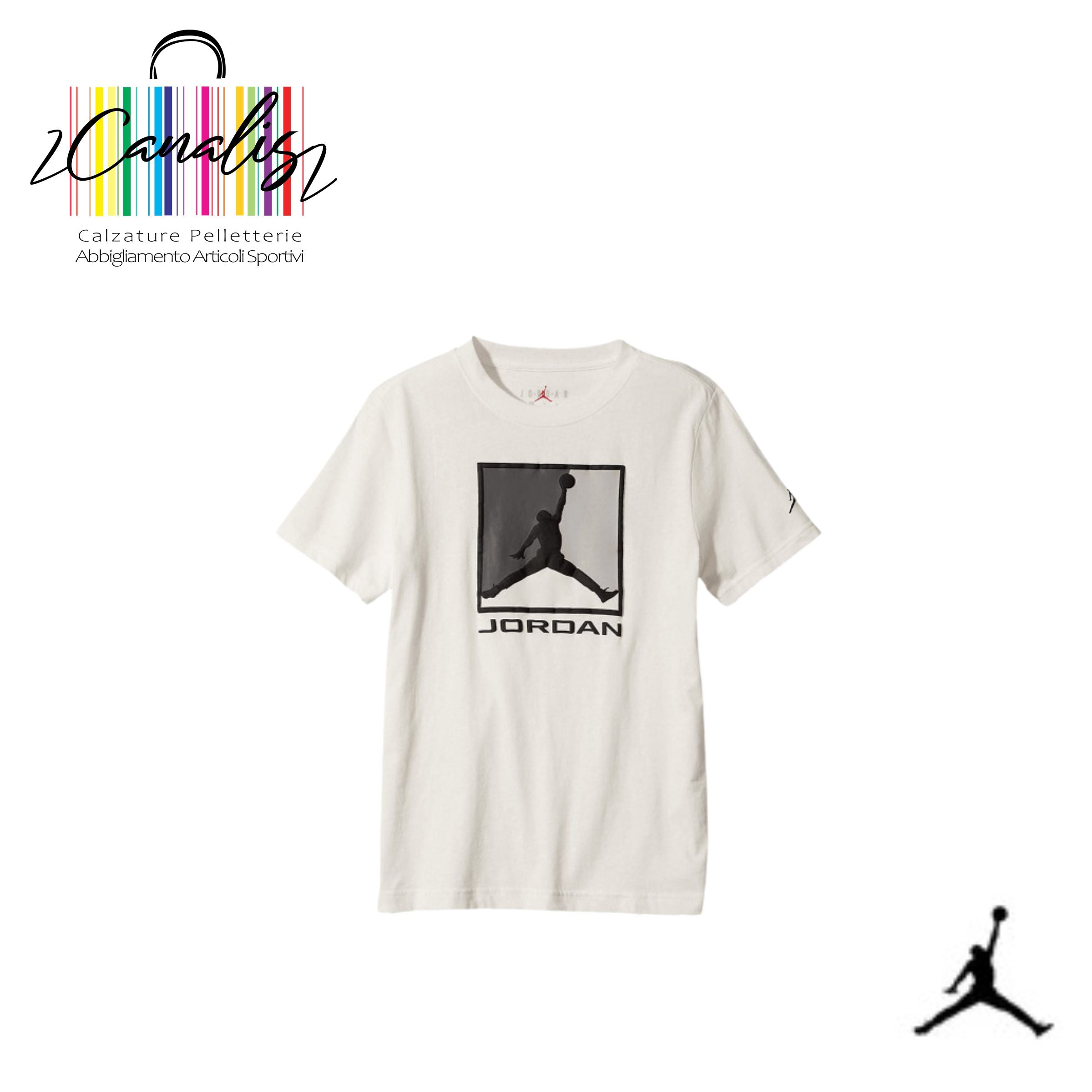 95F057 JDB M J FLT ESS BL 3.0 SS TEE t-shirt ragazzo jordan 8/16 anni