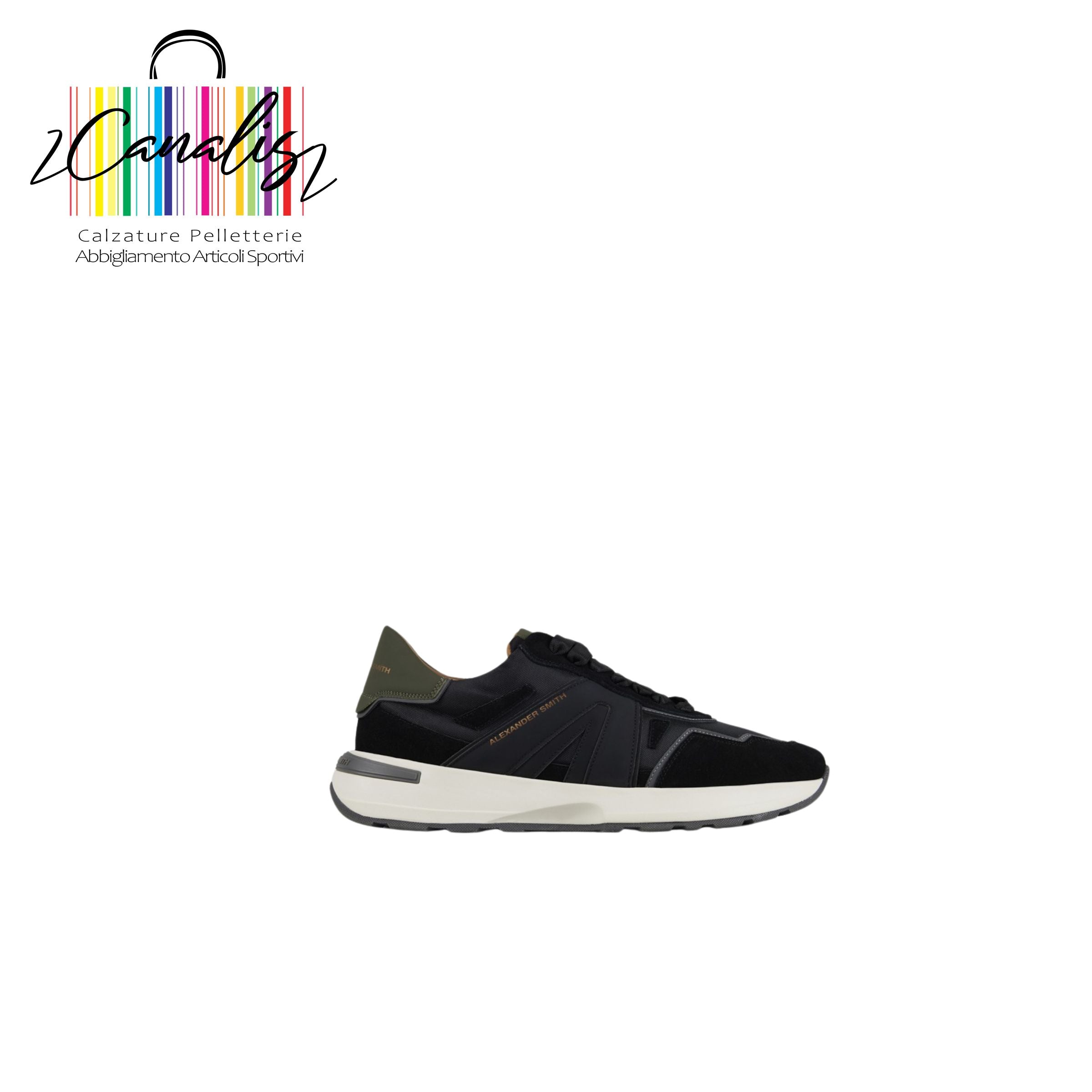 ASBCLPM-3254-BMT LIVERPOOLMAN BLACK MILITARY SNEAKERS UOMO ALEXANDER SMITH