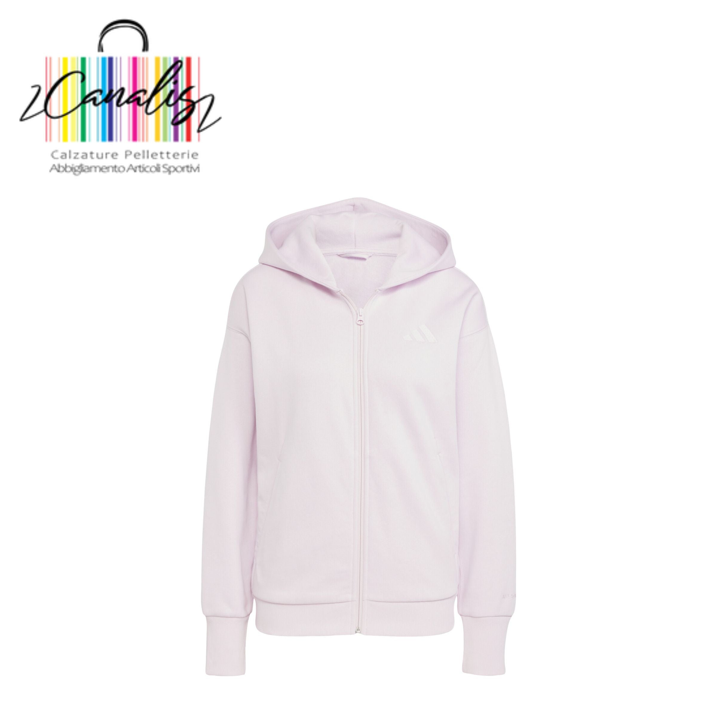 JV7289 W ALL SZN FZ HD ADIDAS Felpa donna full zip rosa