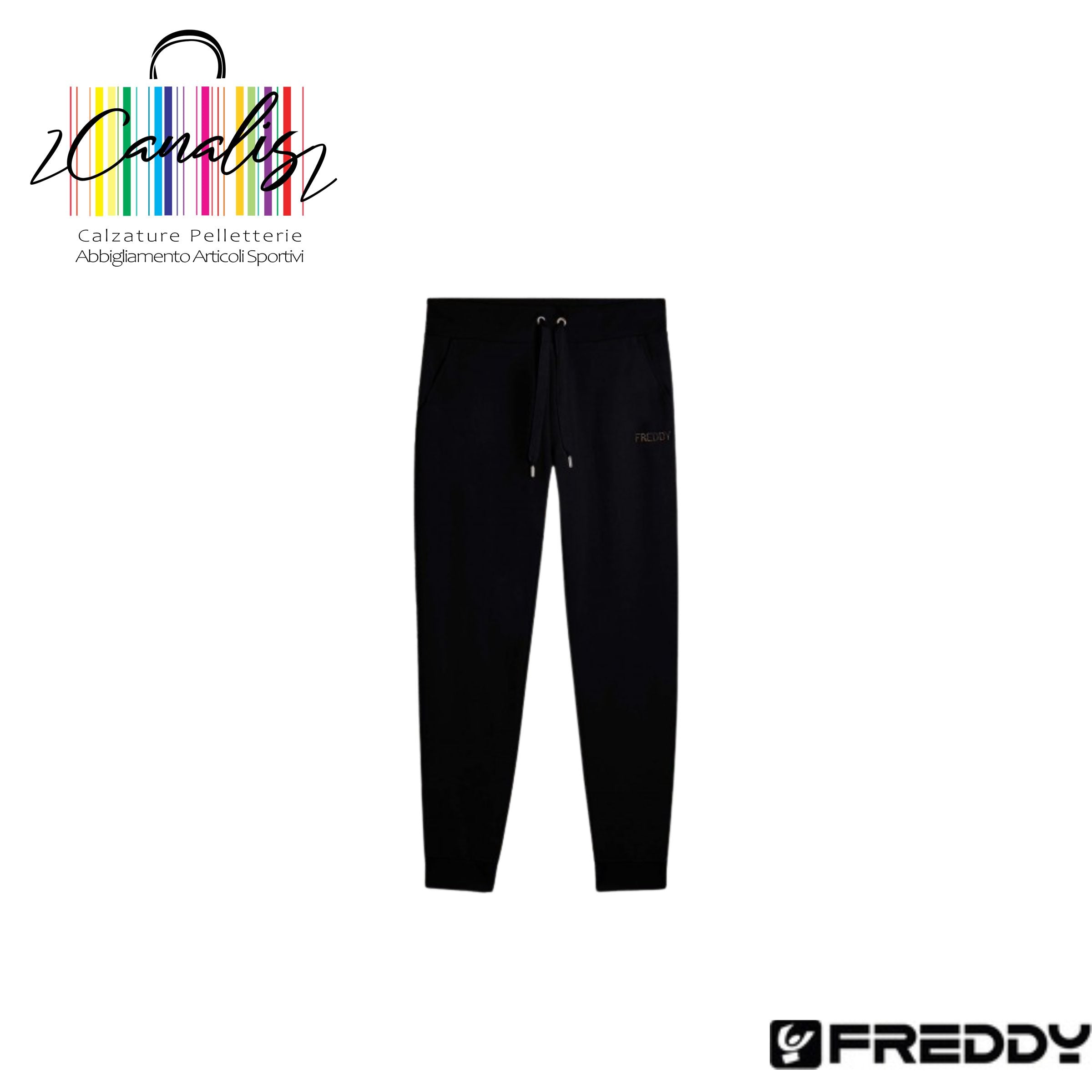 F25WCXP1 Pantaloni sportivi da donna con polsini e strass bicolore
FREDDY