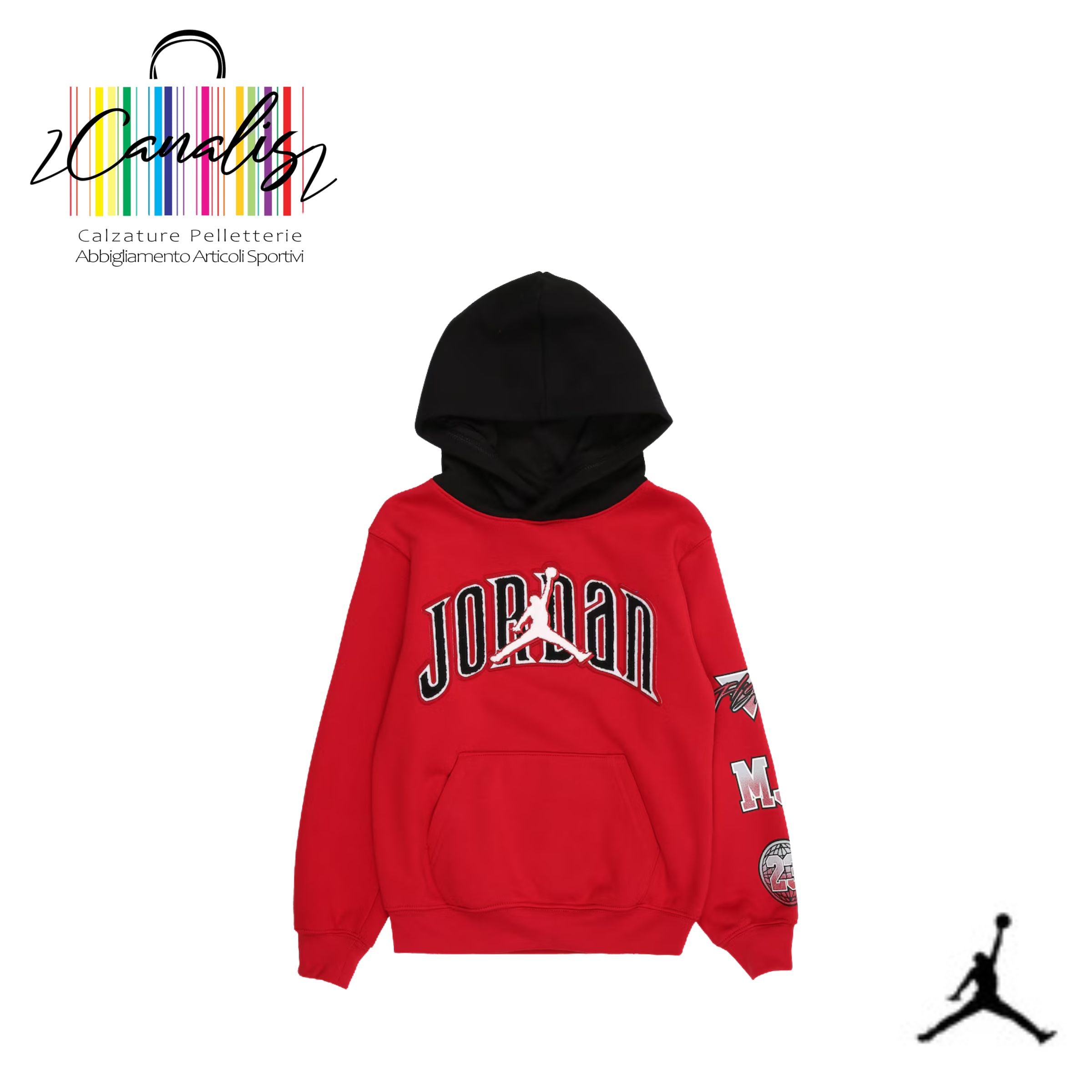 95F209-R78 JDB GAMETIME FLEECE PO FELPA cappuccio 8/16 anni
