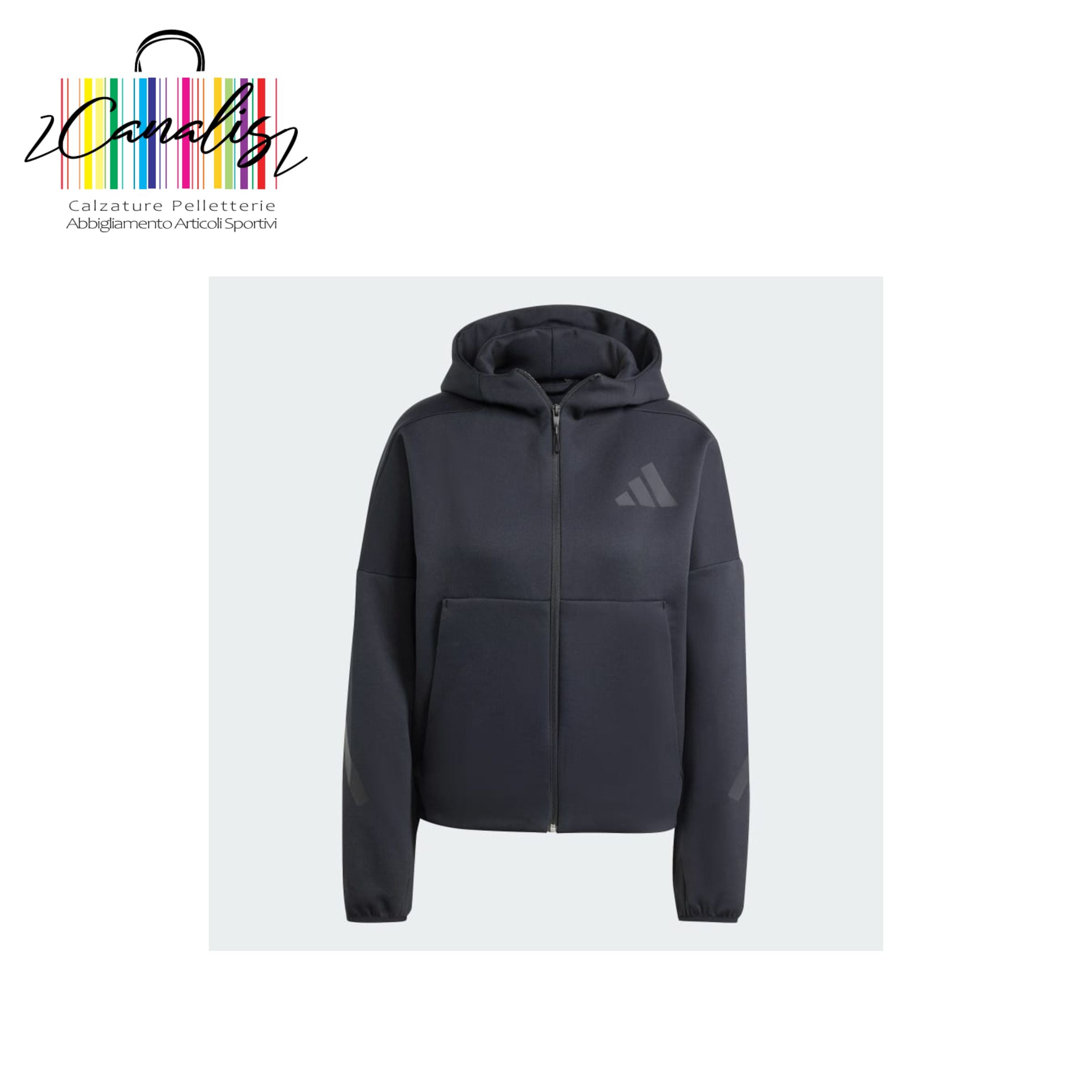 JE7848 W ZNE FZ Felpa sportiva realizzata in parte con un mix di materiali riciclati e rinnovabili. Adidas