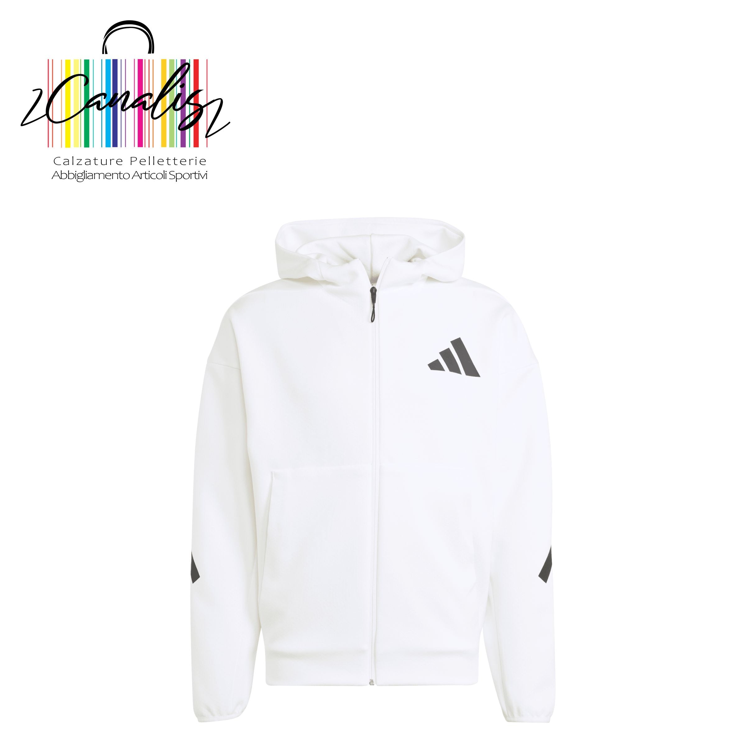 FELPA UOMO JF2443 M Z.N.E. FZ WHITE ADIDAS