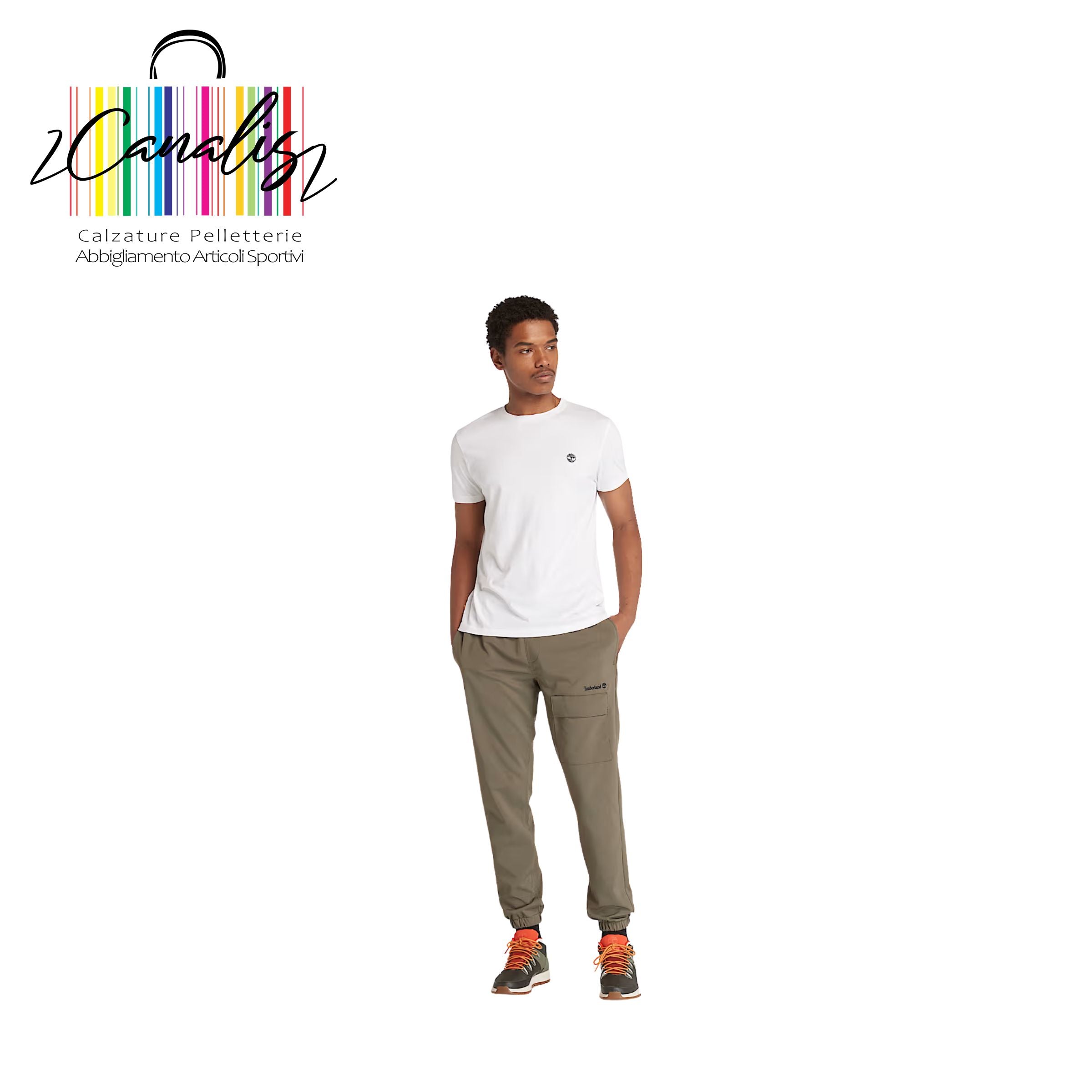TB0A2BPR1001 DNRV Short Sleev Tee WHITE T-shirt a Maniche Corte Dunstan River da Uomo in bianco
SLIM-FIT TIMBERLAND