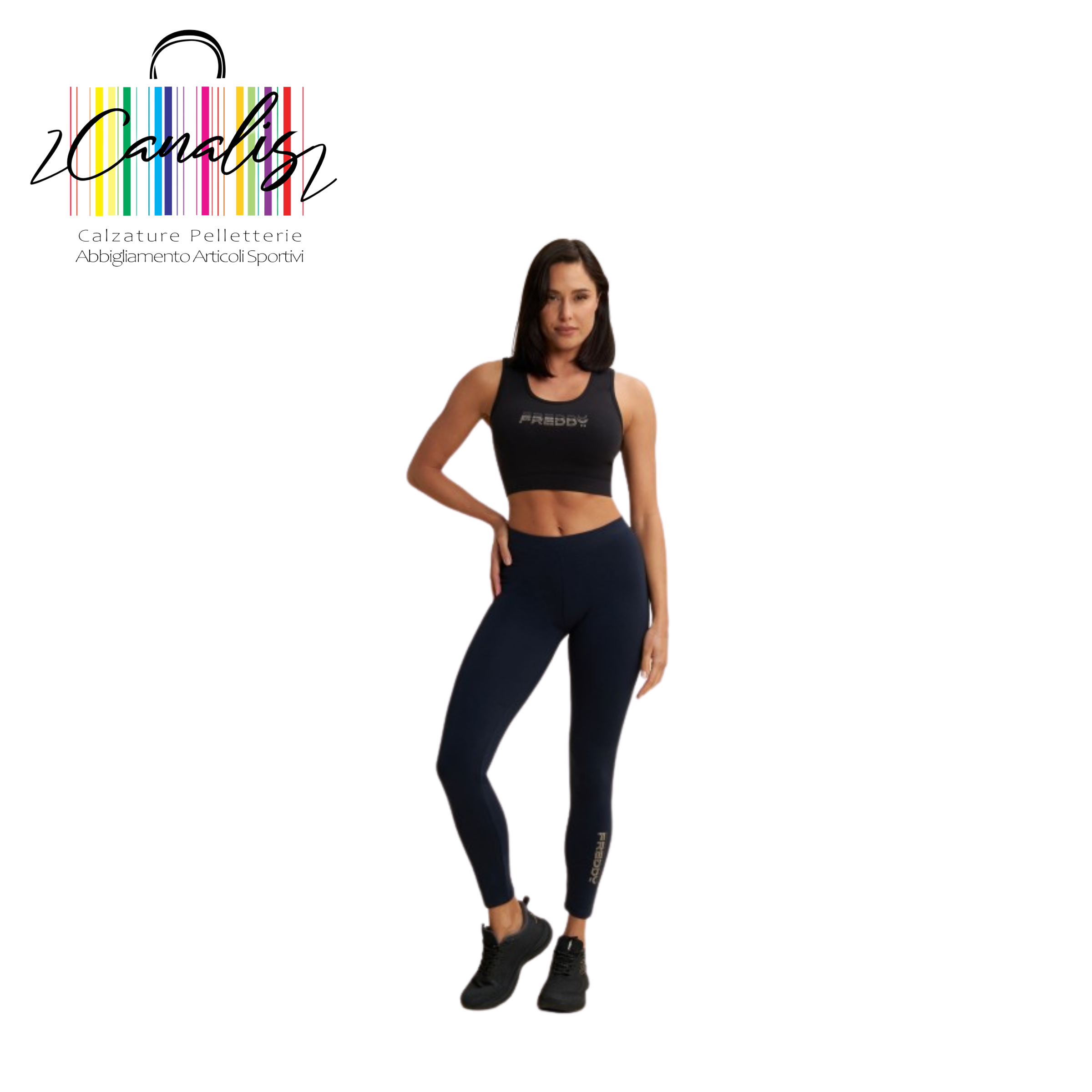SF5HF315 Leggings seamless vita alta in costina e lunghezza 7/8 FREDDY