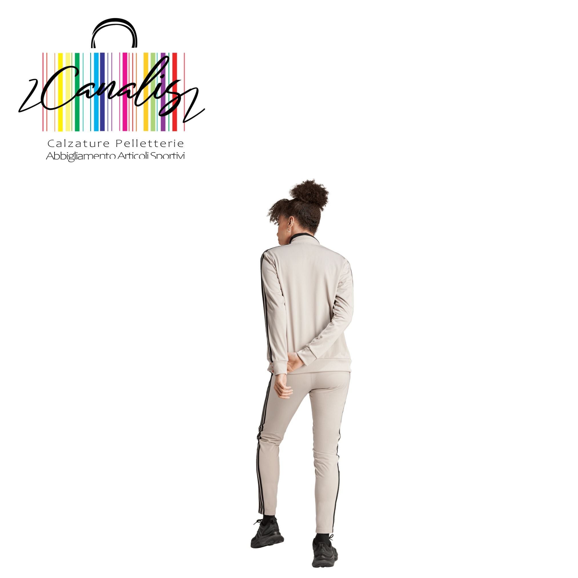 JY1769 W ESS 3S TS Track suit Essentials 3-Stripes ADIDAS DONNA WONALU/BLACK