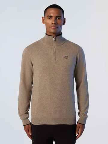 699861-000-0335 HALF ZIP 12GG KNITWEAR