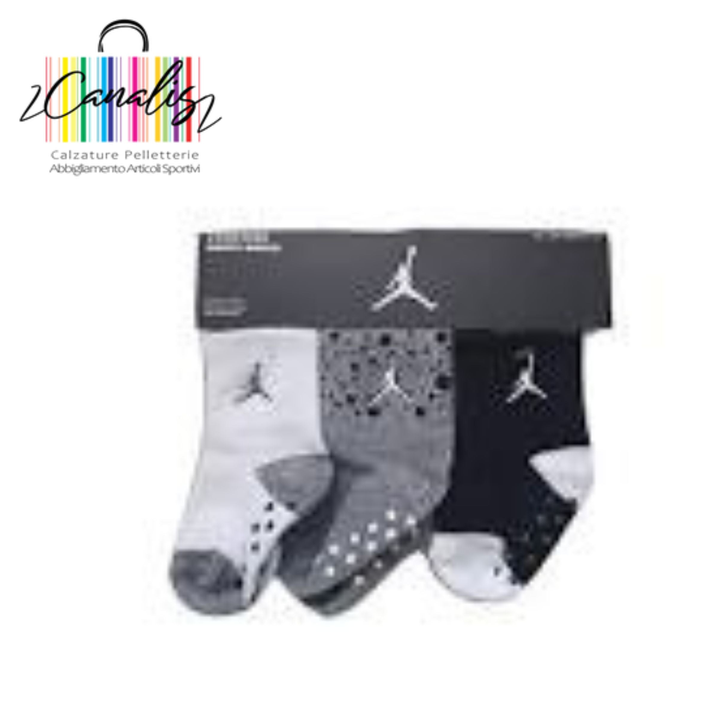 SET CALZE INFANT 3 PAIA NJ0644-023 BLACK & GOLD PK GRIPPER