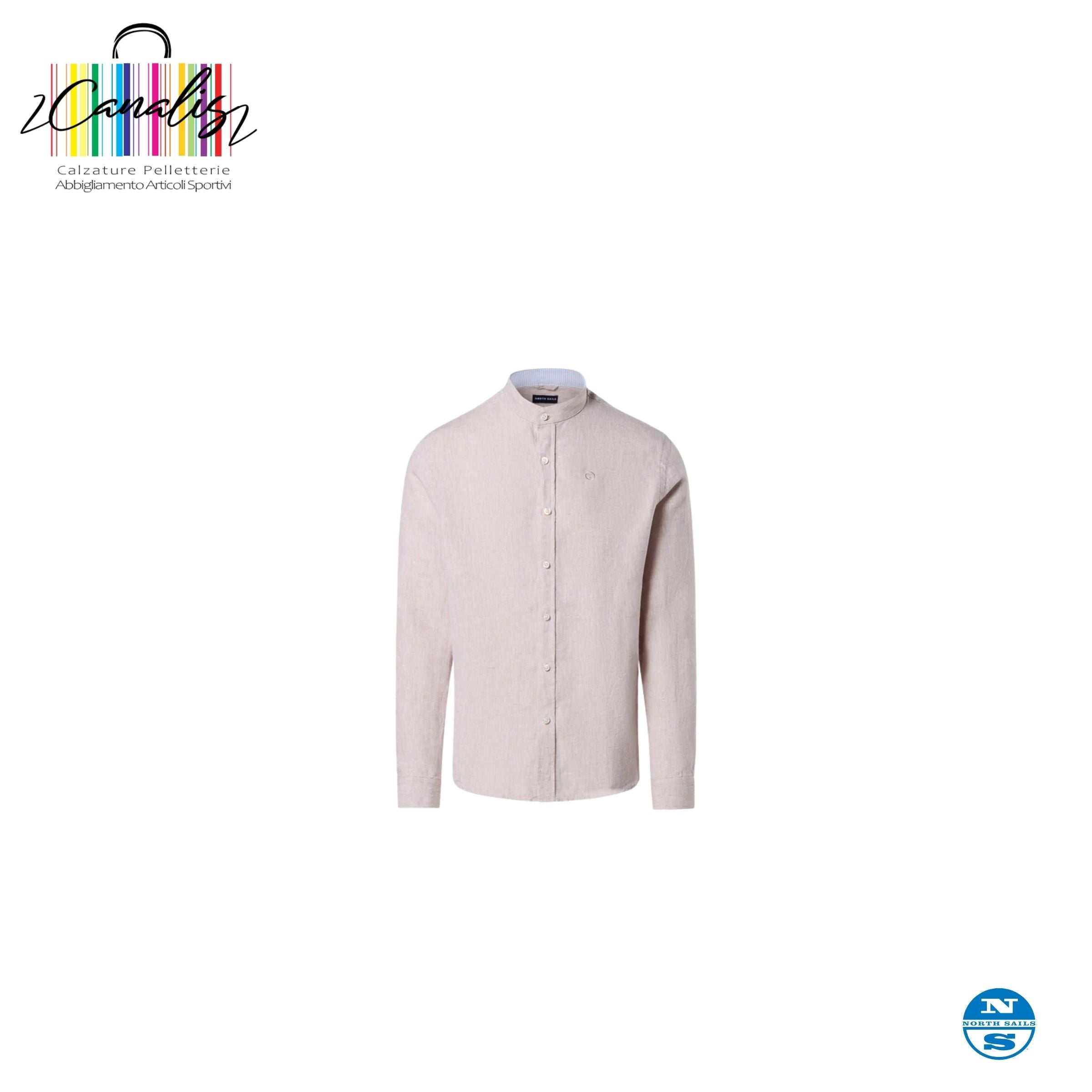 664438-000-0124 SHIRT MANDARIN COLLAR LONG SLEEVE NORTH SAILS