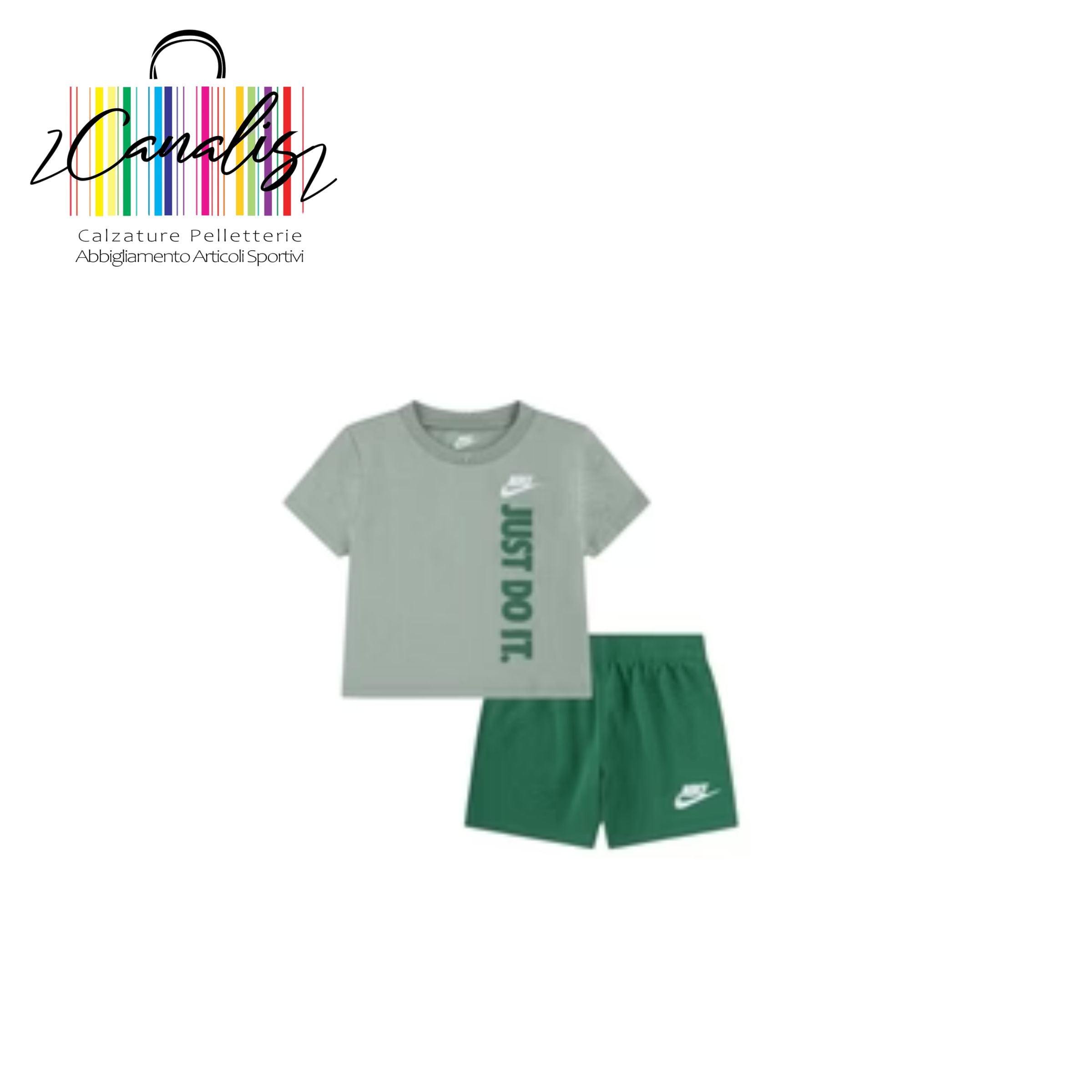 86L732-EJ1 NKB B NSW GFX FT SHORT SET completo nike 2/7 anni bambino