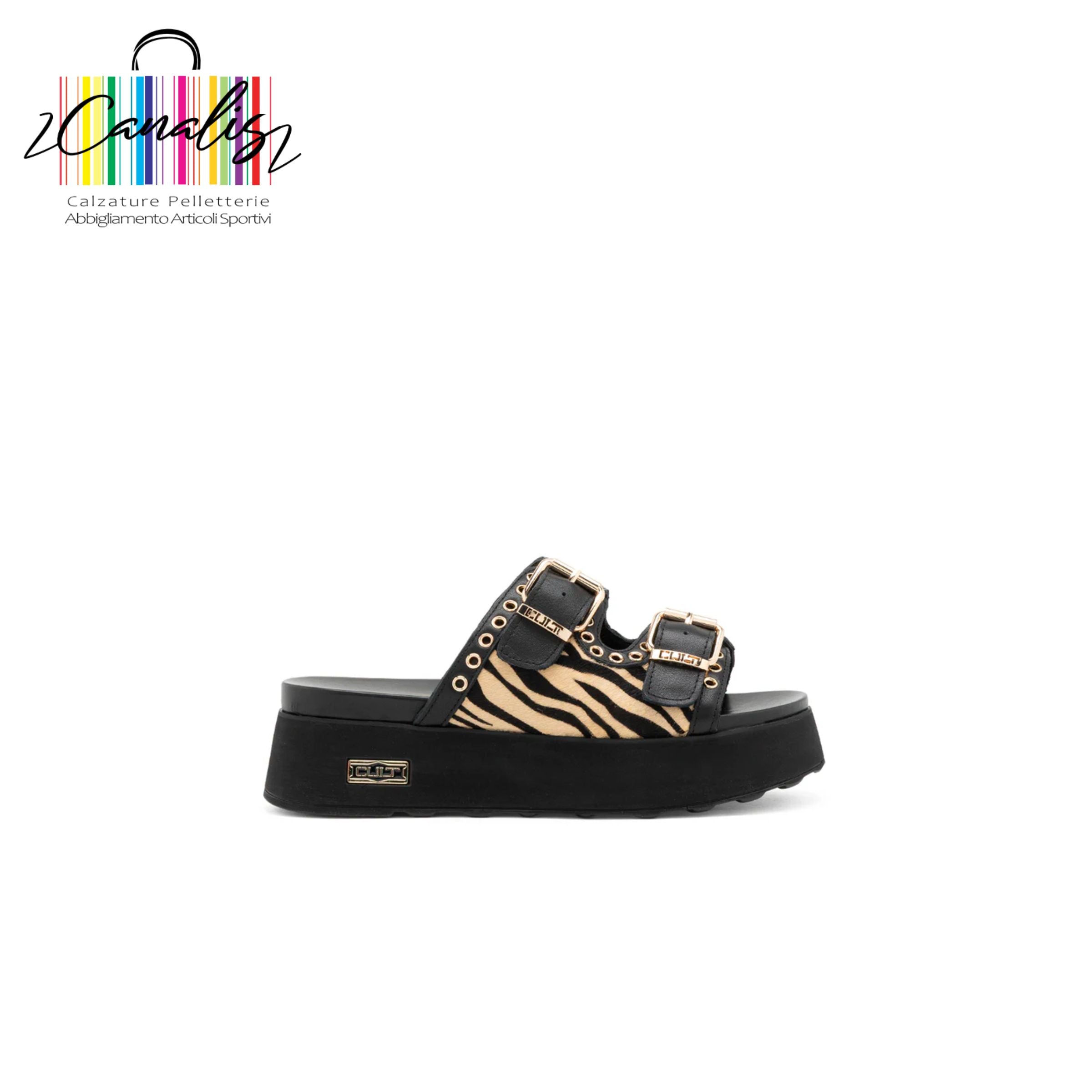 CLW430601 JANIS 4306 SANDAL W ZEBRA PR.HAIR L EAT
/LEAT. BLK/BEIGE