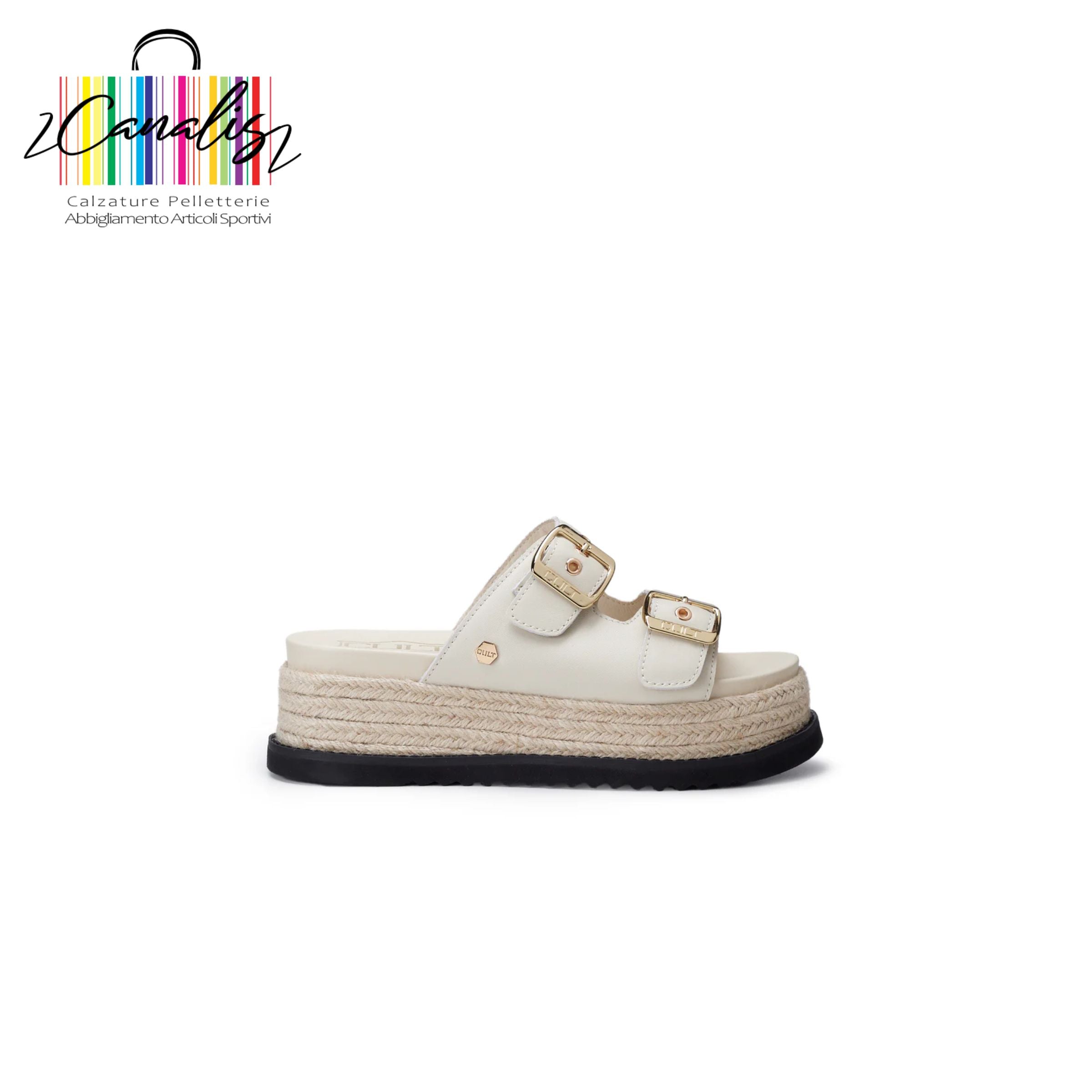 CLW451501 DOJA 4515 SANDAL W LEATHER WHITE CULT