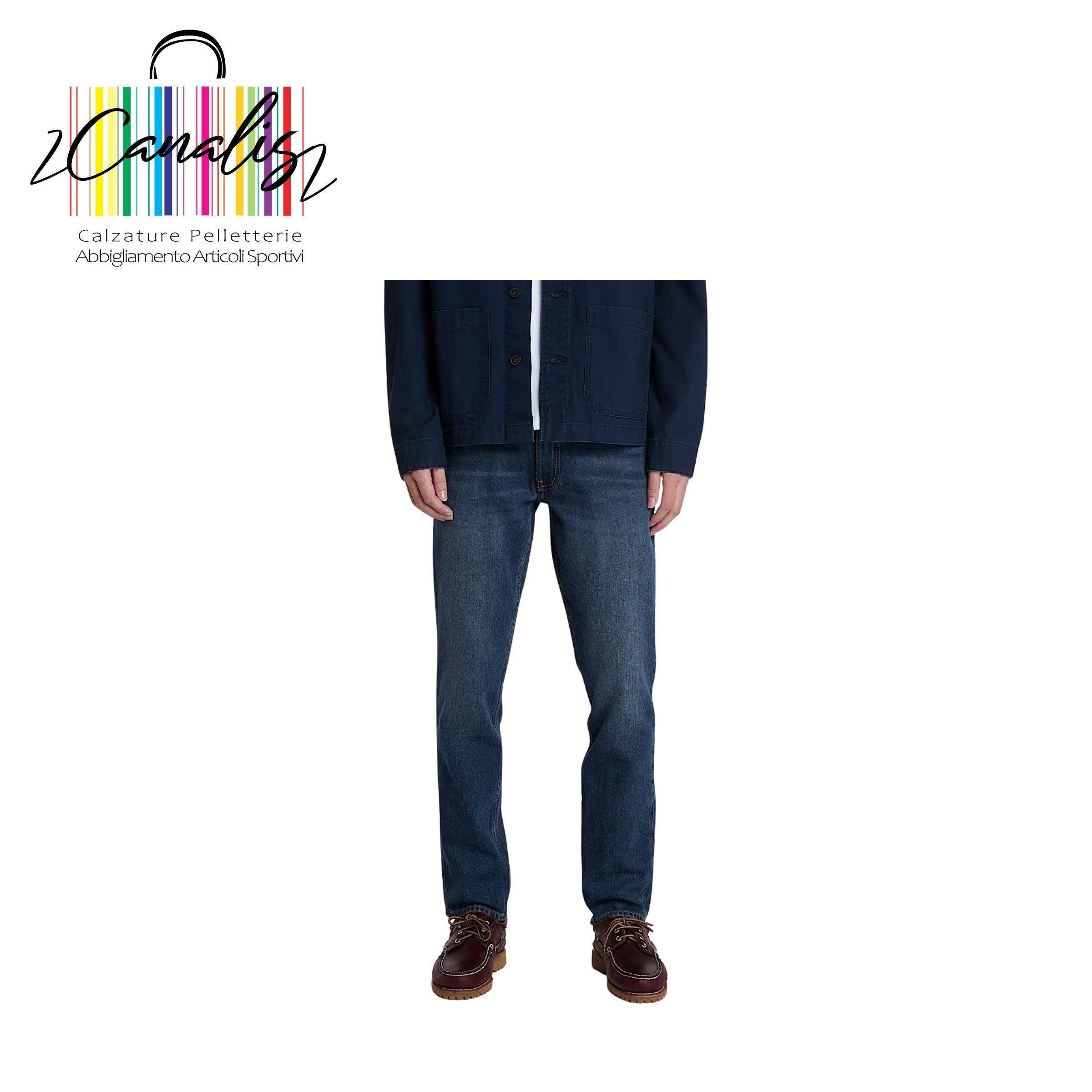 TB0A6GKKA111 SAND Denim Slim MDBL Pantaloni Slim in Denim Sandown da Uomo in blu TIMBERLAND