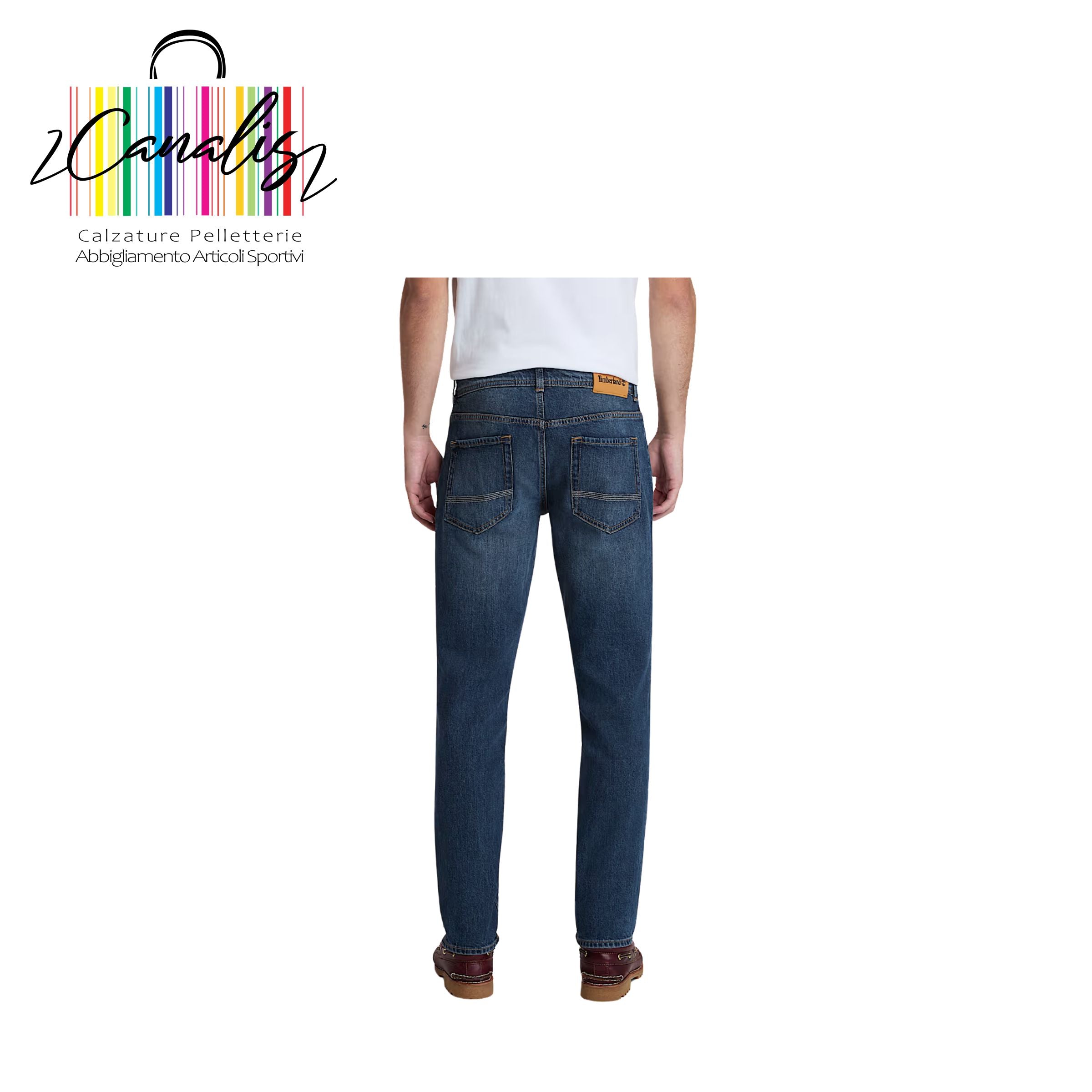 TB0A6GKKA111 SAND Denim Slim MDBL Pantaloni Slim in Denim Sandown da Uomo in blu TIMBERLAND