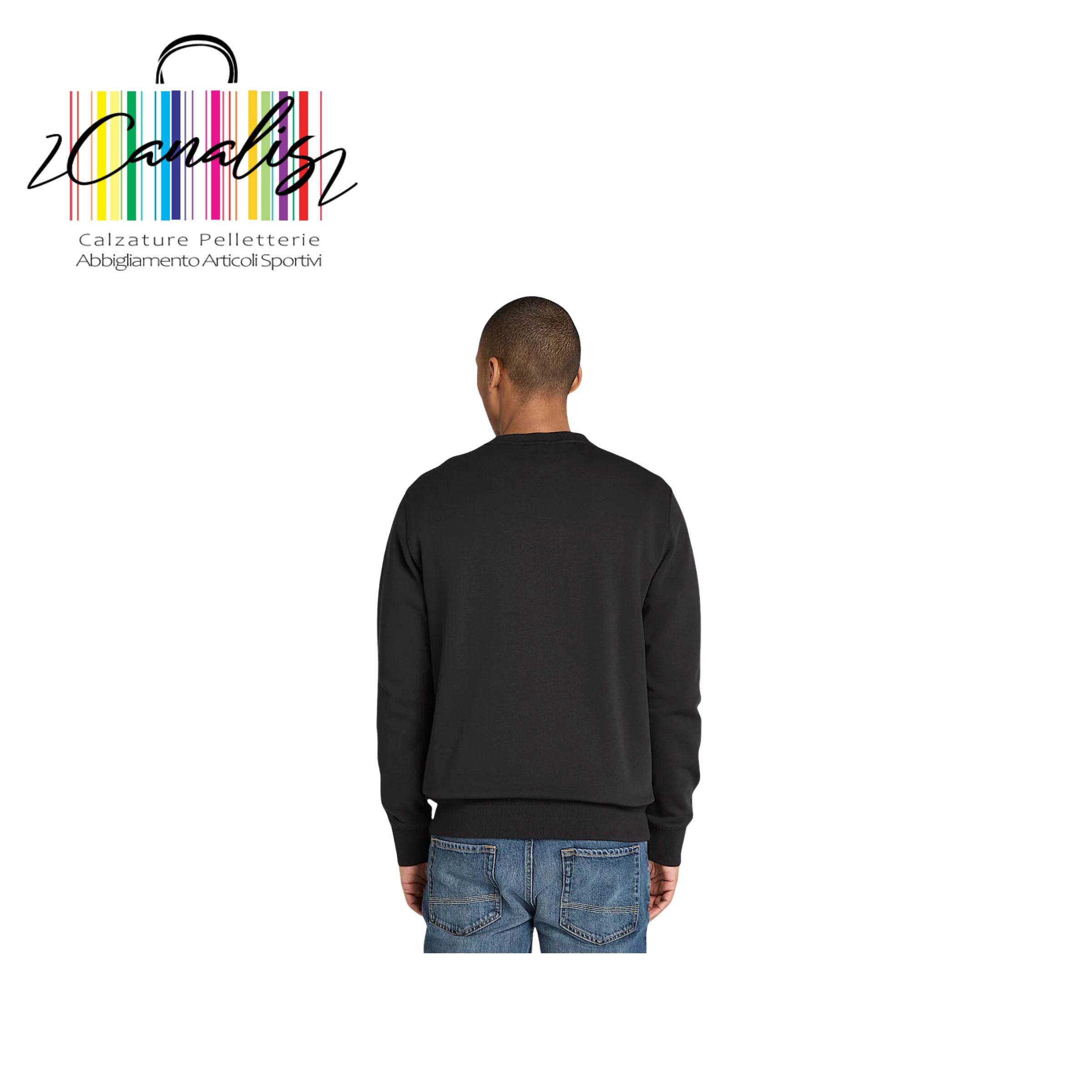 TB0A2BJ8P561 KENN Tree Logo Crew Neck Swe BLACK felpa girocollo TIMBERLAND