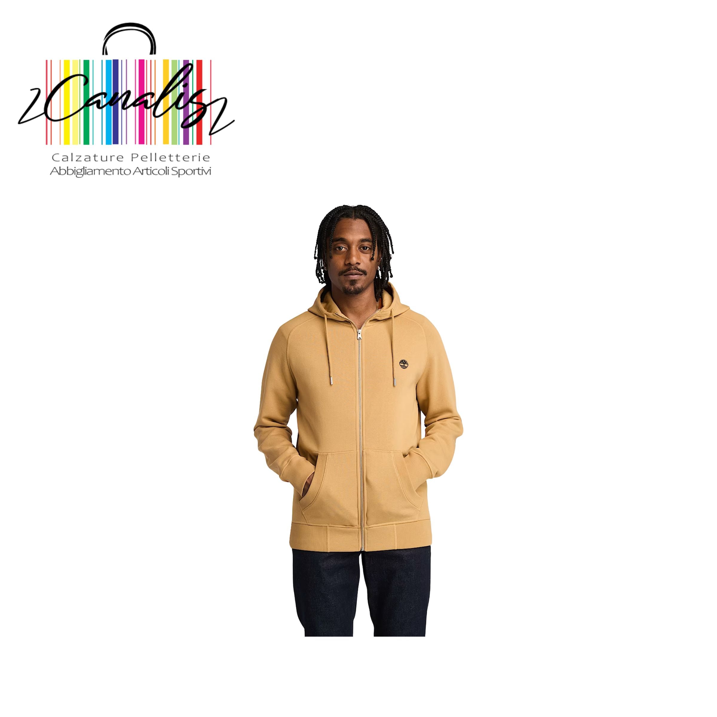 TB0A2BNBEH31 EXET Brushed Back Full Zip H LTBR Felpa full zip TIMBERLAND