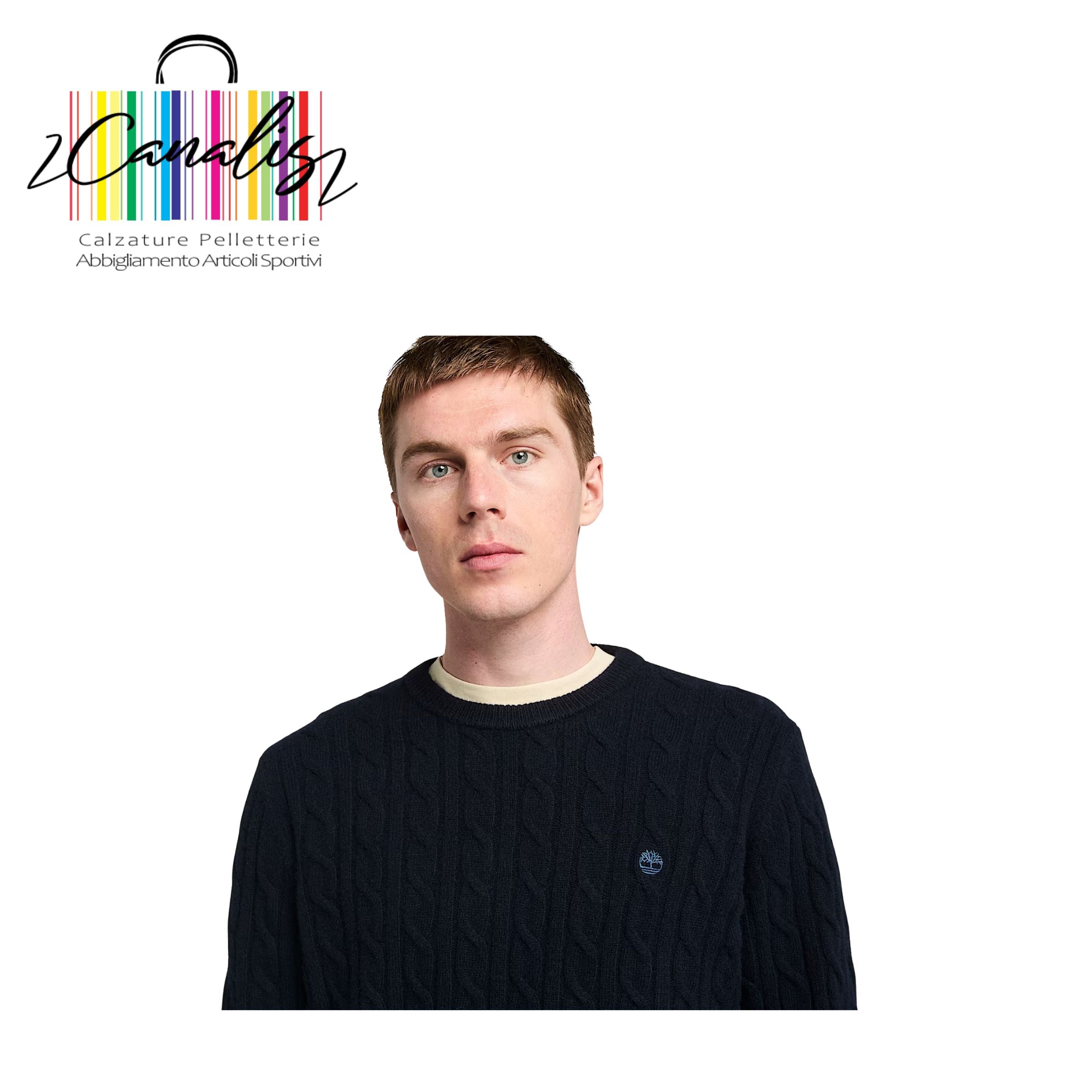 TB0A2CEQZ021 PBRK Cable Crew Neck Sweater DKBL Maglione  girocollo Timberland