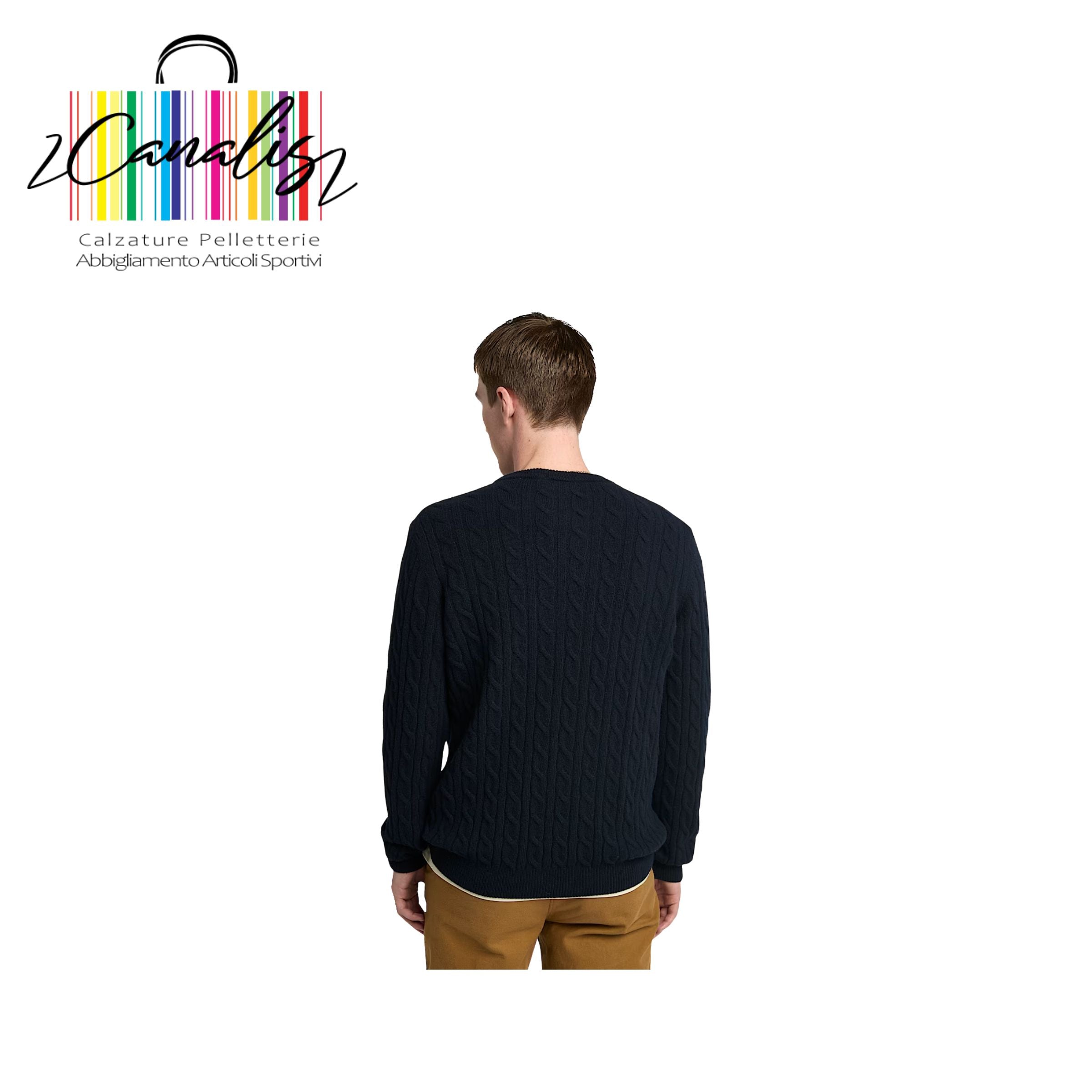 TB0A2CEQZ021 PBRK Cable Crew Neck Sweater DKBL Maglione  girocollo Timberland