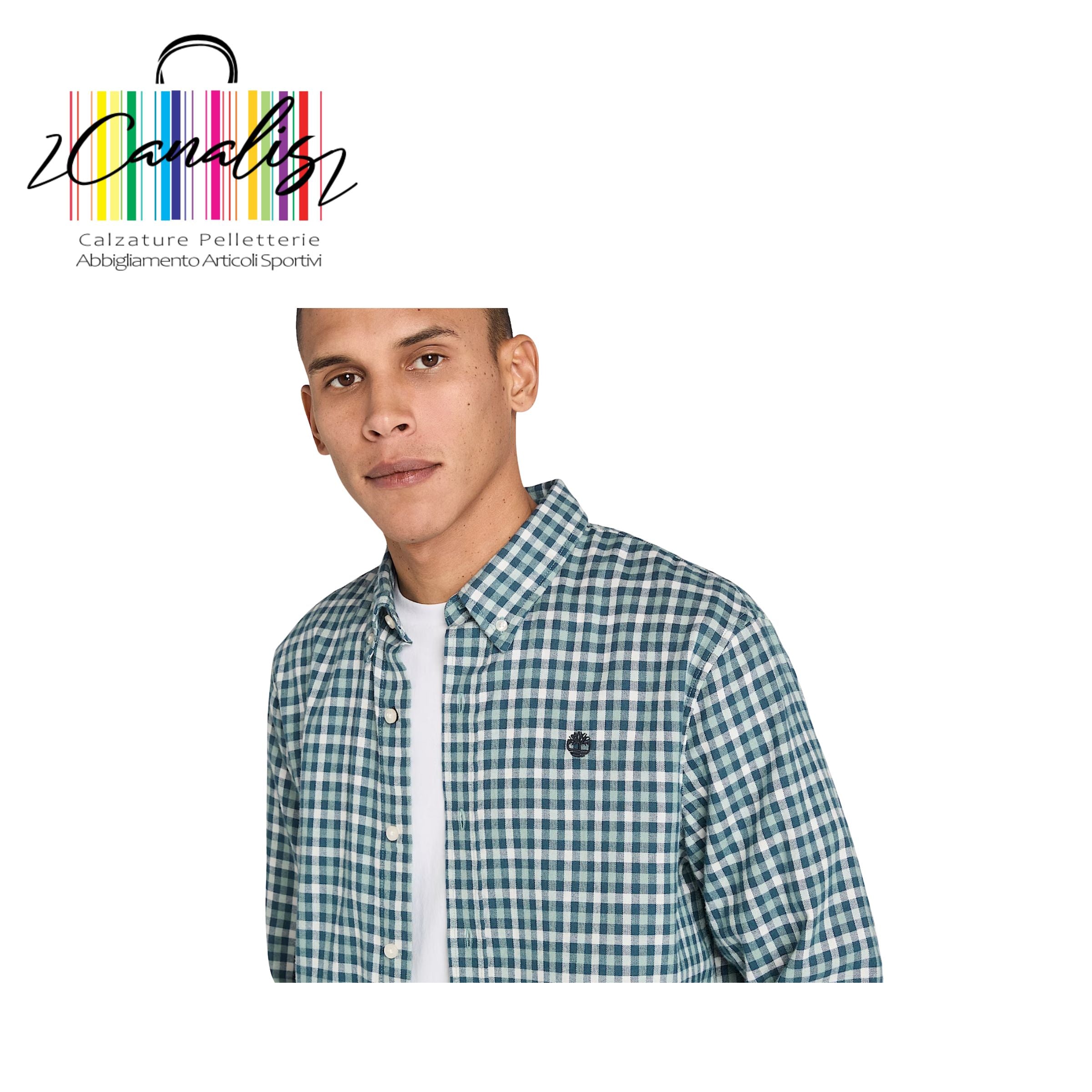 TB0A4517EYN1  Solucell Gingham Shirt LTBLU Camicia uomo TIMBERLAND