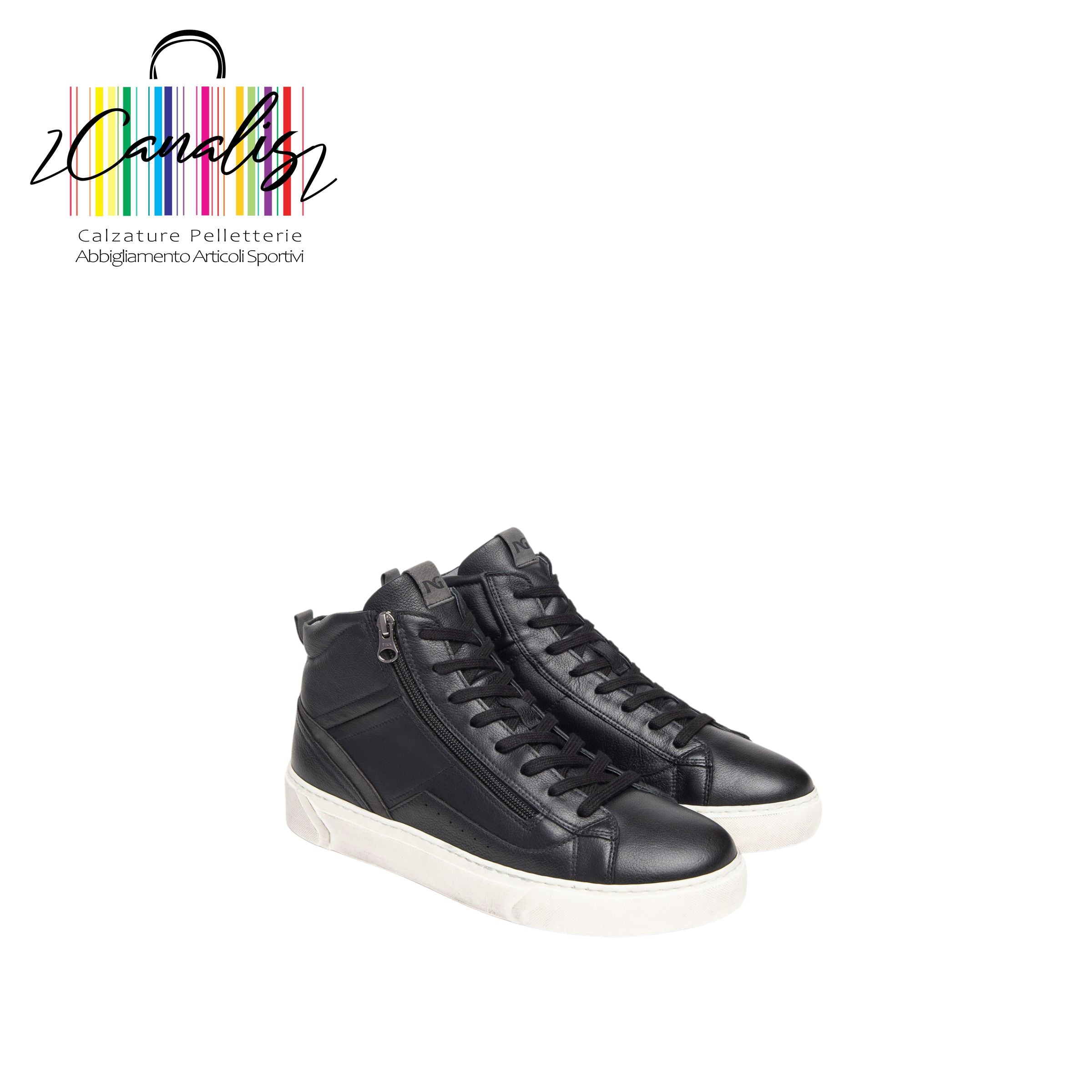 I400431U 100 POLACCO UOMO-TOM.PELLE-F.GOMMA  NERO GIARDINI