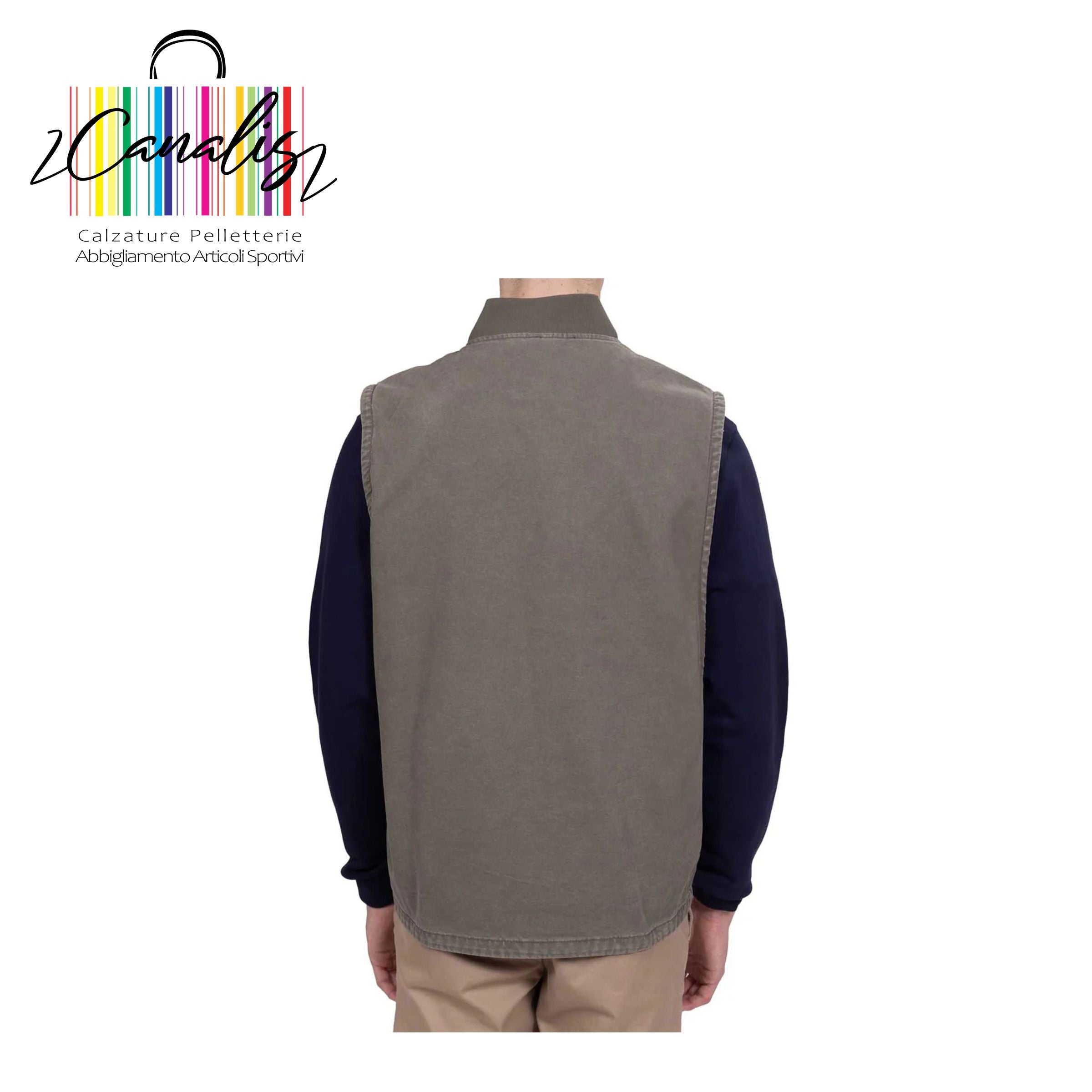 TB0A6GF7A581 Washed Canvas Vest DKGRN gilet timberland