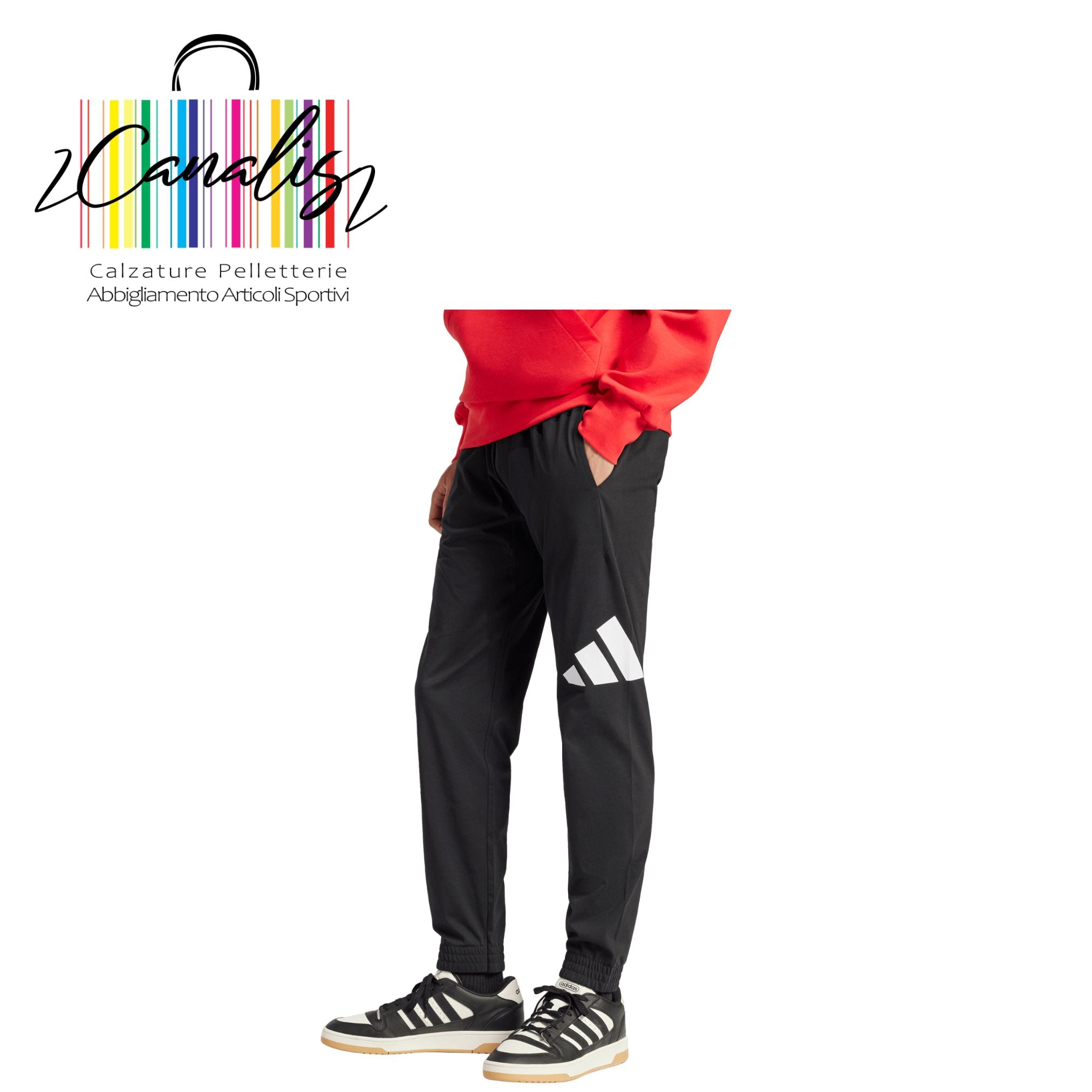 JE8965 M BL T P SJ 
Pantaloni Essentials Big Logo Single uomo adidas Jersey        BLACK/WHITE