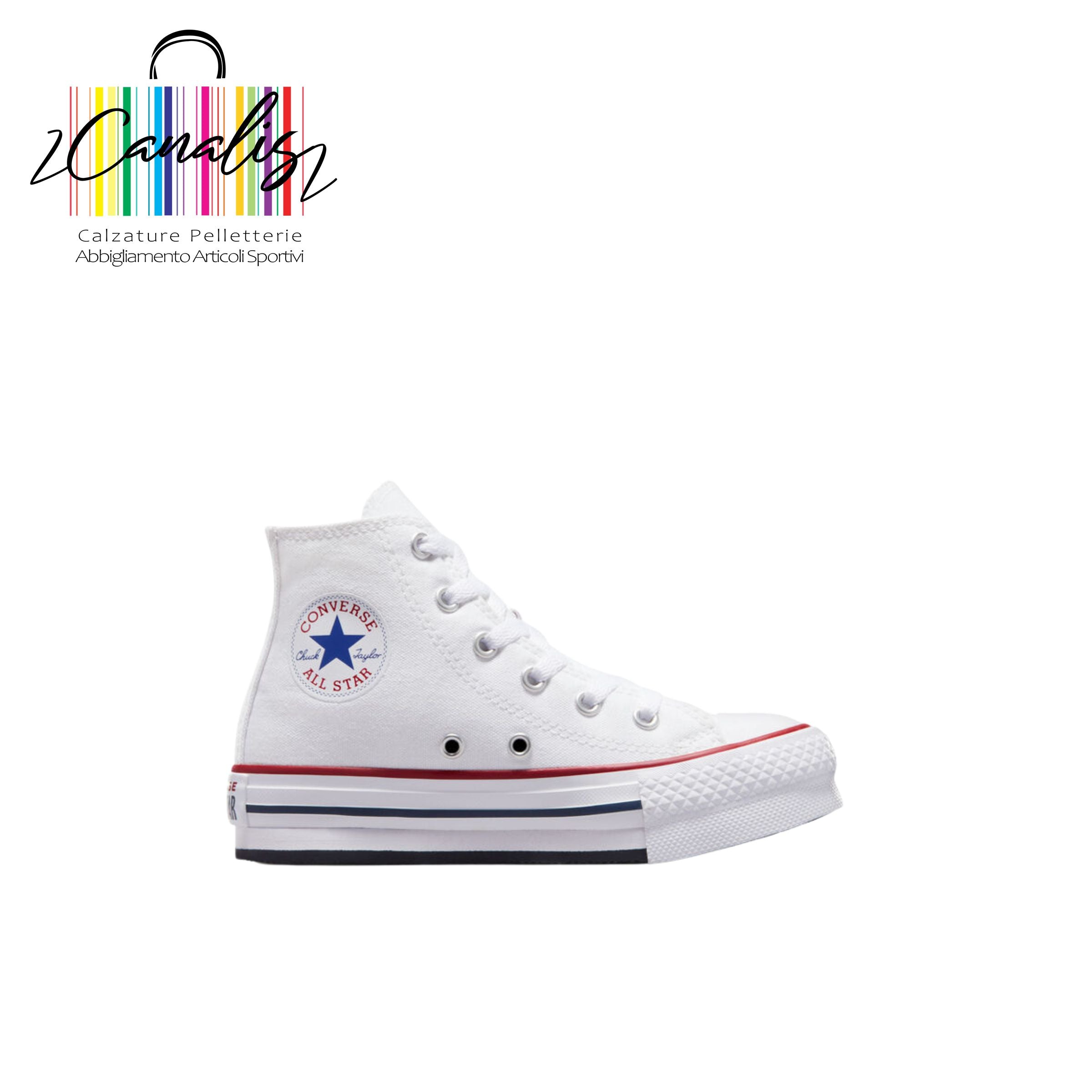 372860C CTAS EVA LIFT  HI WHITE/GARNET/NAVY CONVERSE