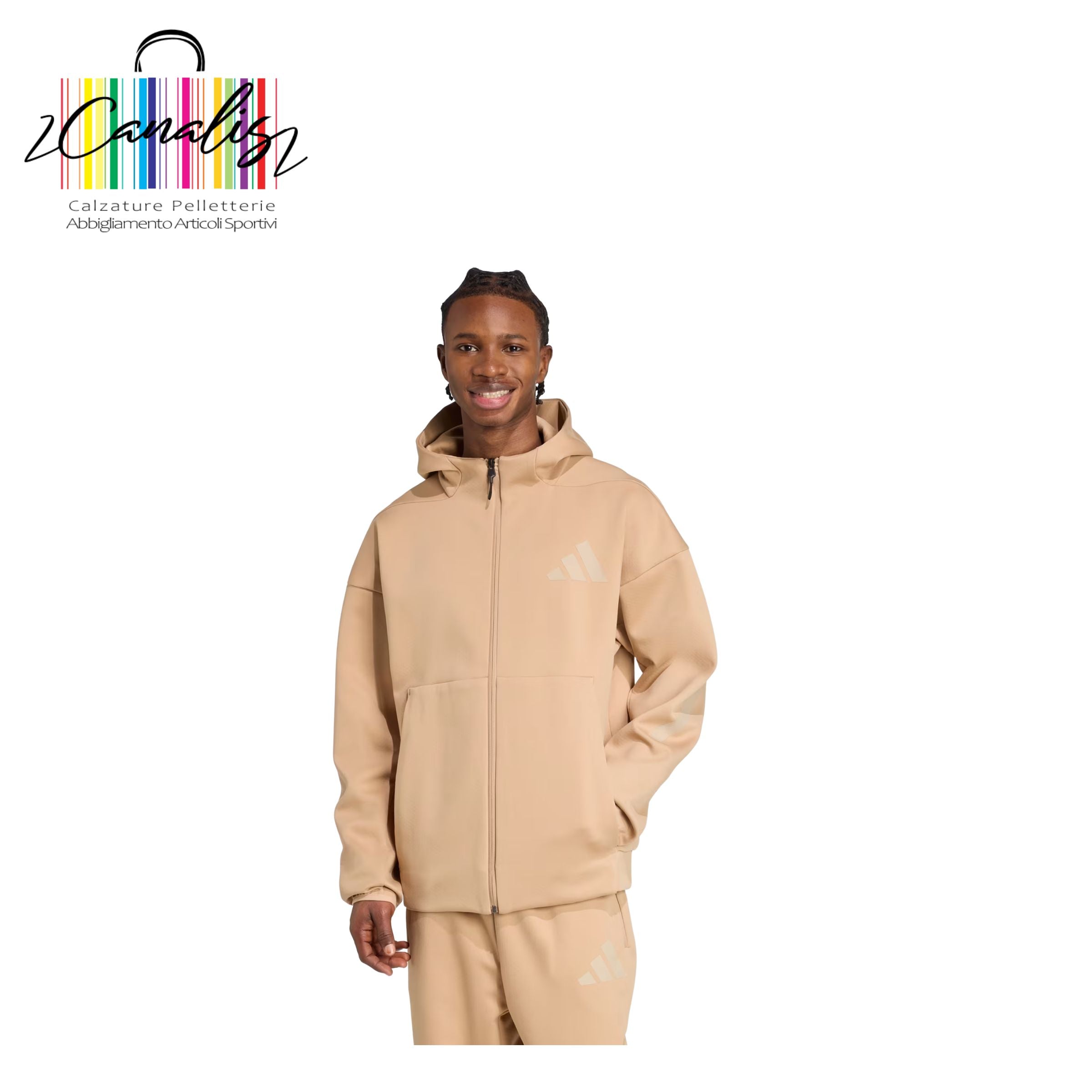 KC7904 M ZNE FZ D.KNIT-LOOSE Track jacket New adidas Z.N.E. Full-Zip Hooded