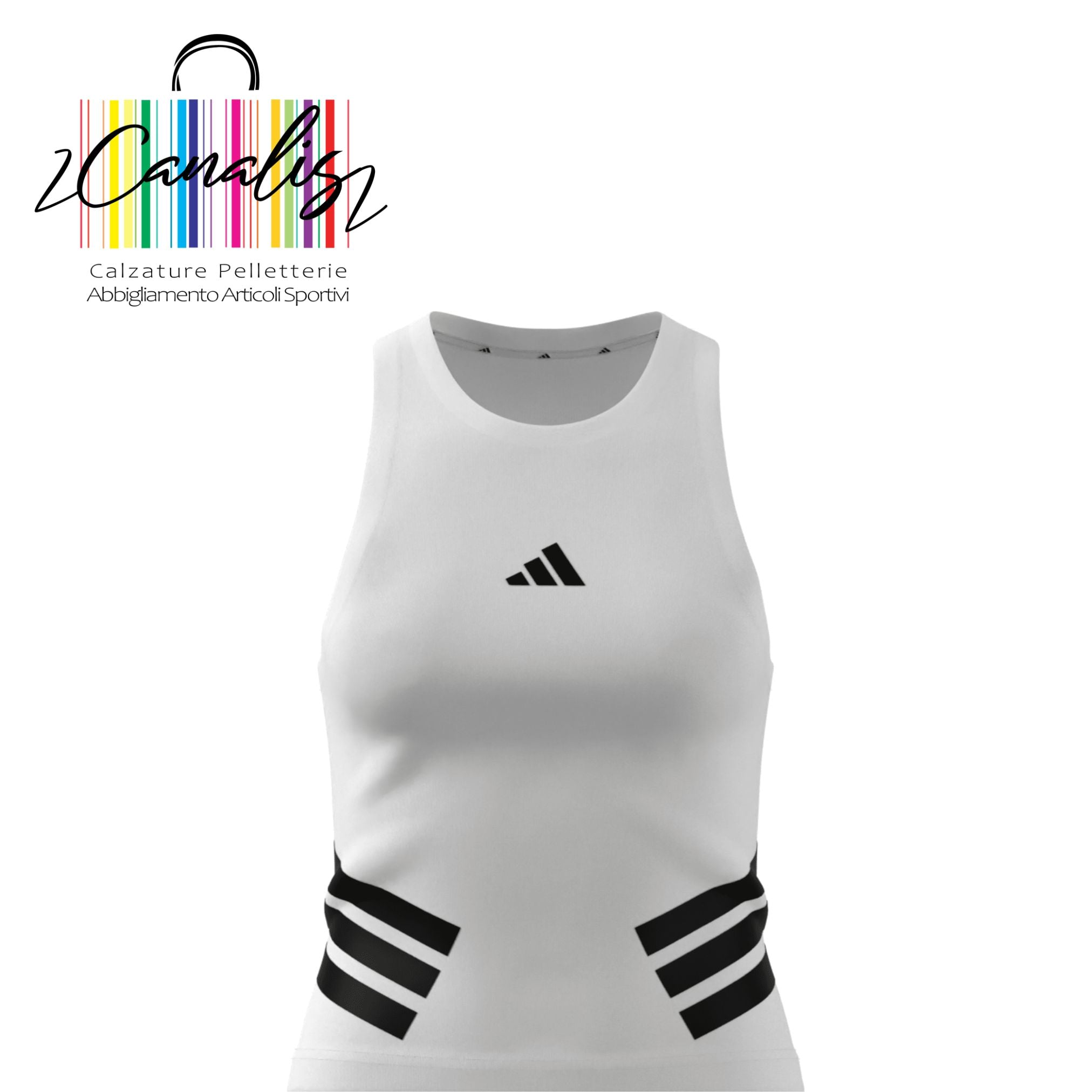JC5419 W FI 3S TANK     Canotta Future Icons 3-Stripes   adidas donna WHITE