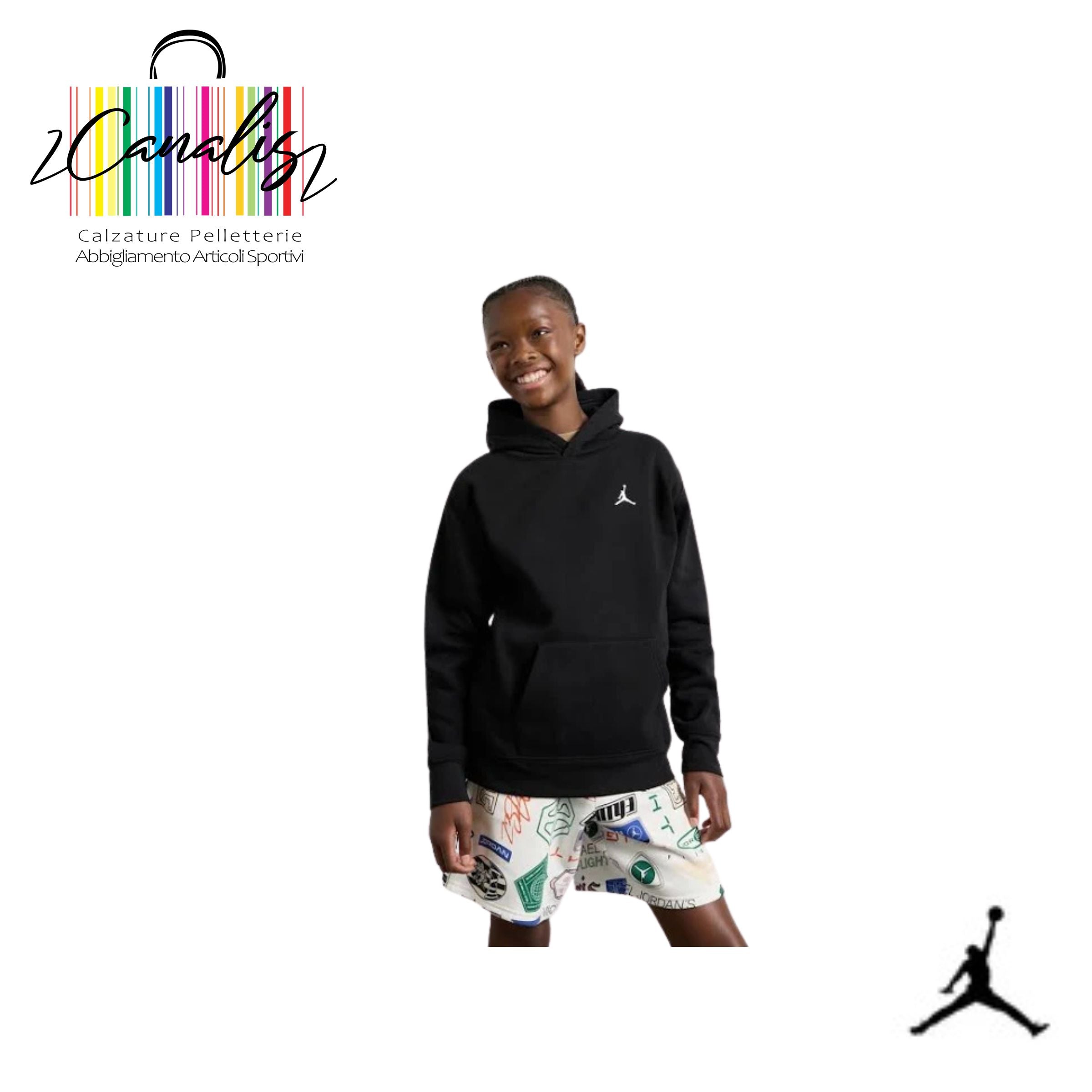 95F121 JDB MJ BRKLN FT PO HOODIE FELPA JORDAN 8/16 anni