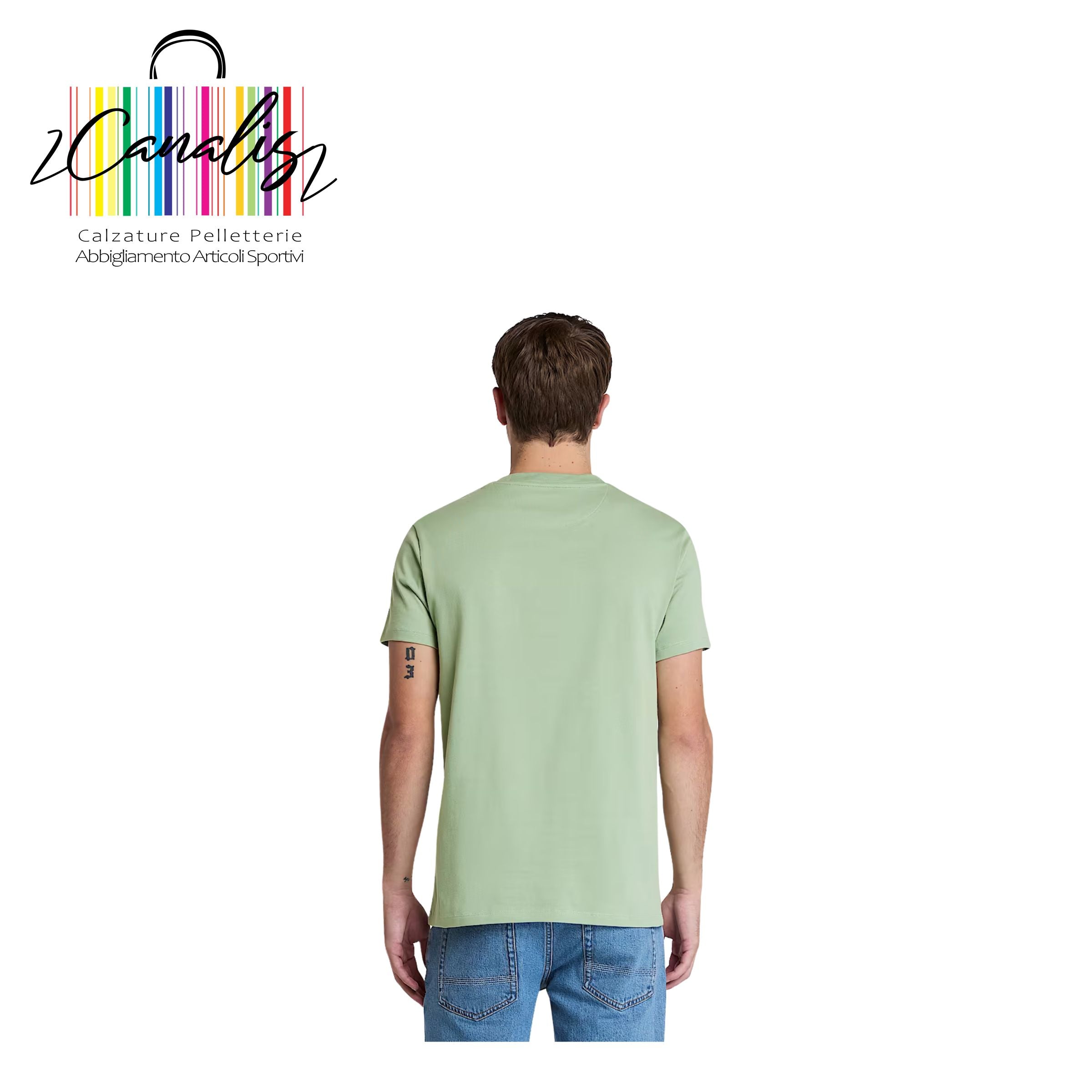 TB0A2BPREC61 DNRV Short Sleeve Tee LTGRN T-shirt a Maniche Corte Dunstan River da Uomo 
SLIM-FIT TIMBERLAND