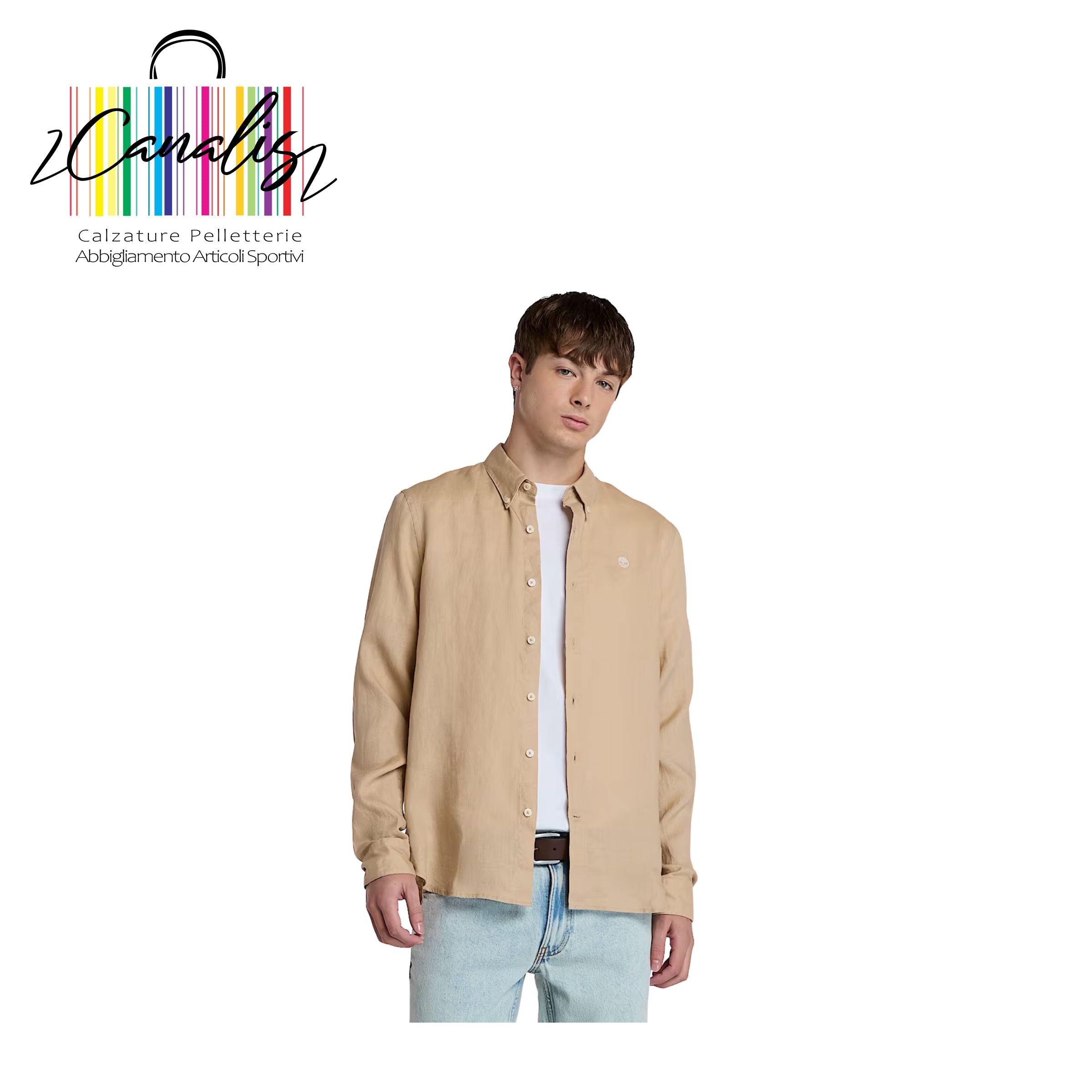 TB0A2DC3Y941 MBRK Linen Shirt MDBEI Camicia in Lino Mill Brook da Uomo in beige
SLIM-FIT TIMBERLAND