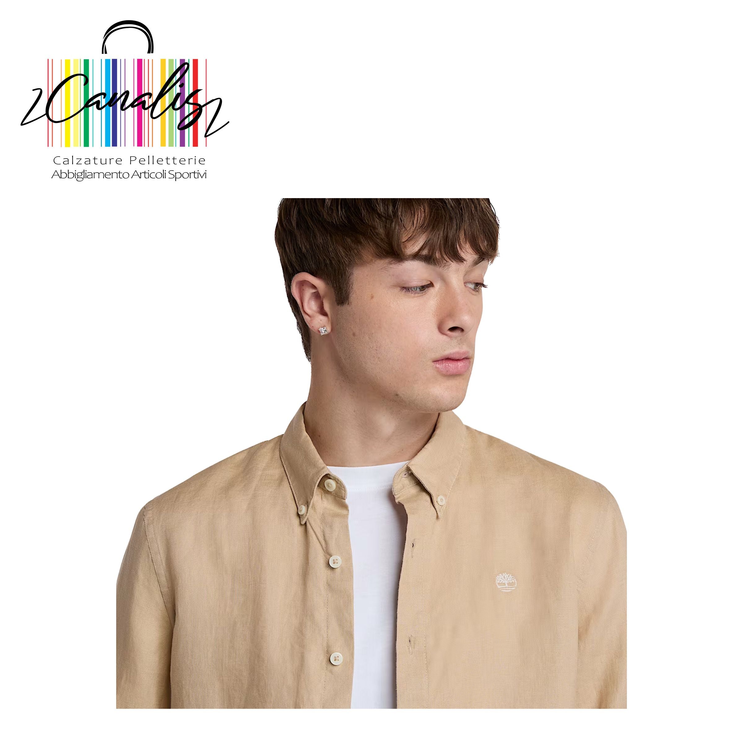 TB0A2DC3Y941 MBRK Linen Shirt MDBEI Camicia in Lino Mill Brook da Uomo in beige
SLIM-FIT TIMBERLAND