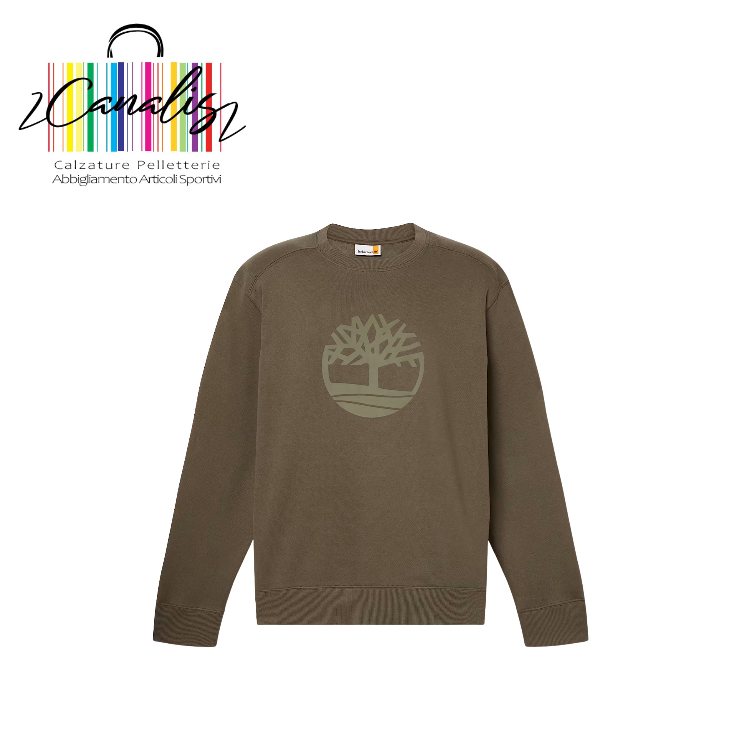 TB0A2BJ8A581 KENN Tree Logo Crew Neck Swe DKGR felpa girocollo uomo TIMBERLAND