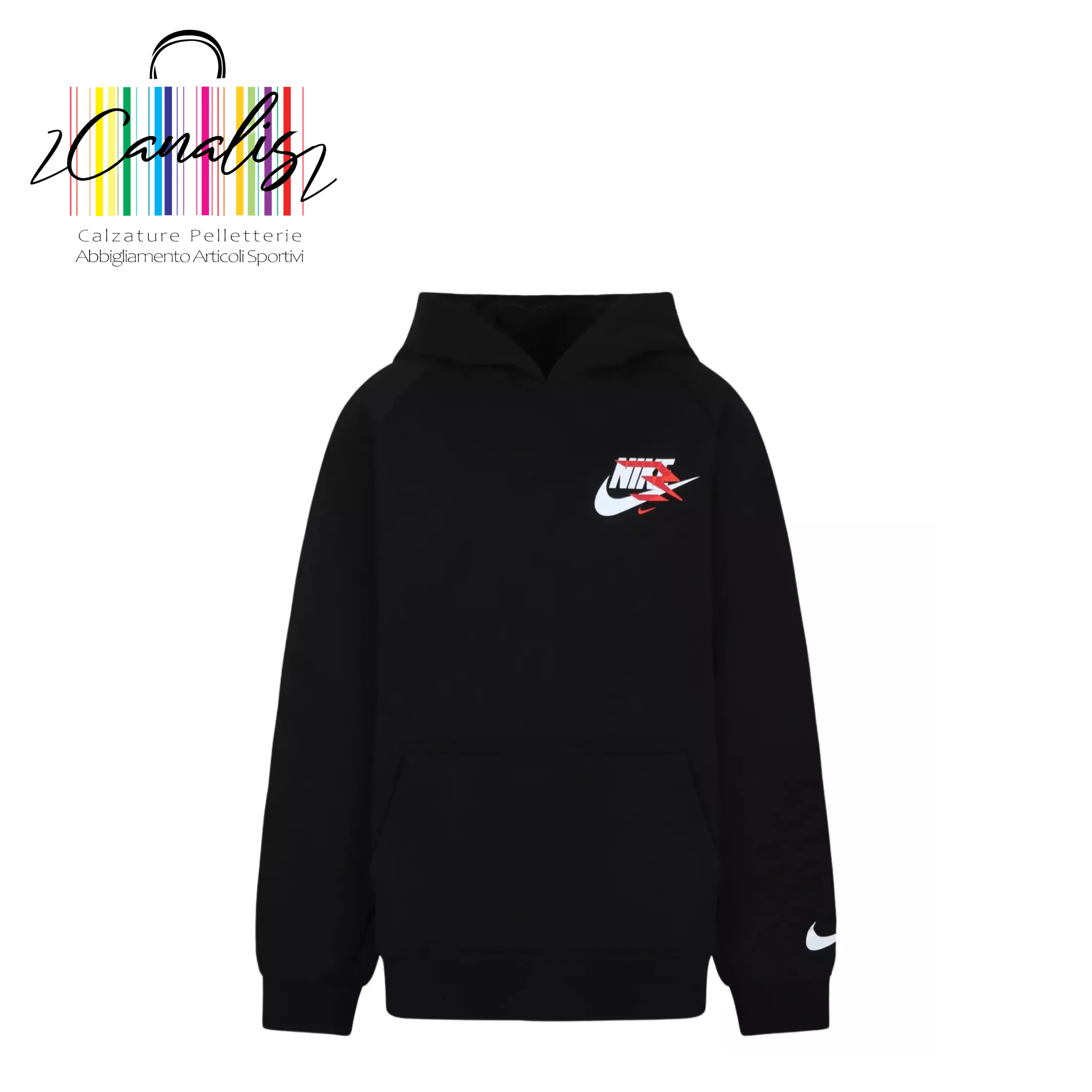 Felpa 8/16 anni 9Q0868-EBD RWB SMALL MASHUP FLEECE nike 3abrand