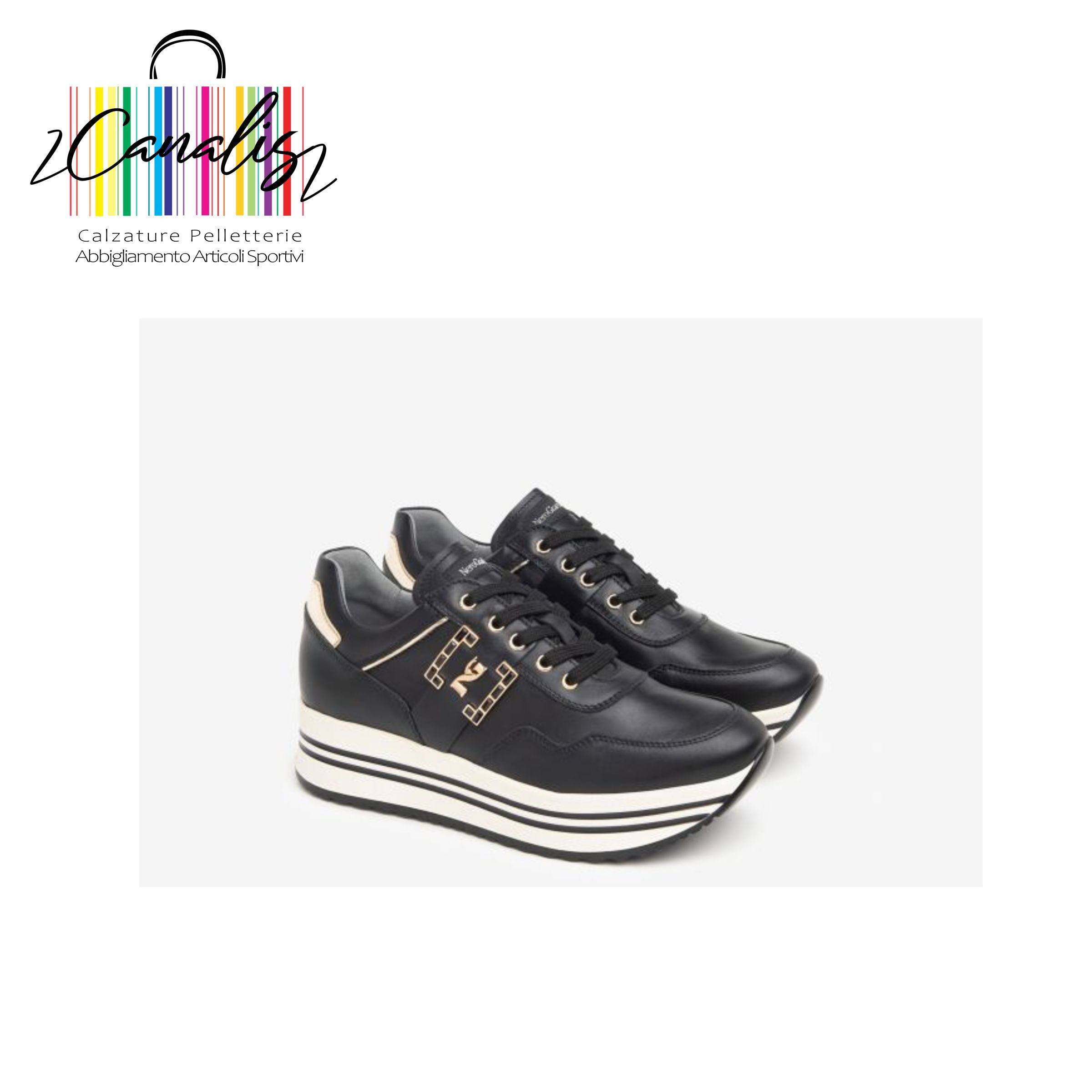 I411560D 100 SCARPA DONNA-TOM.PELLE-F.GOMMA NERO GIARDINI
