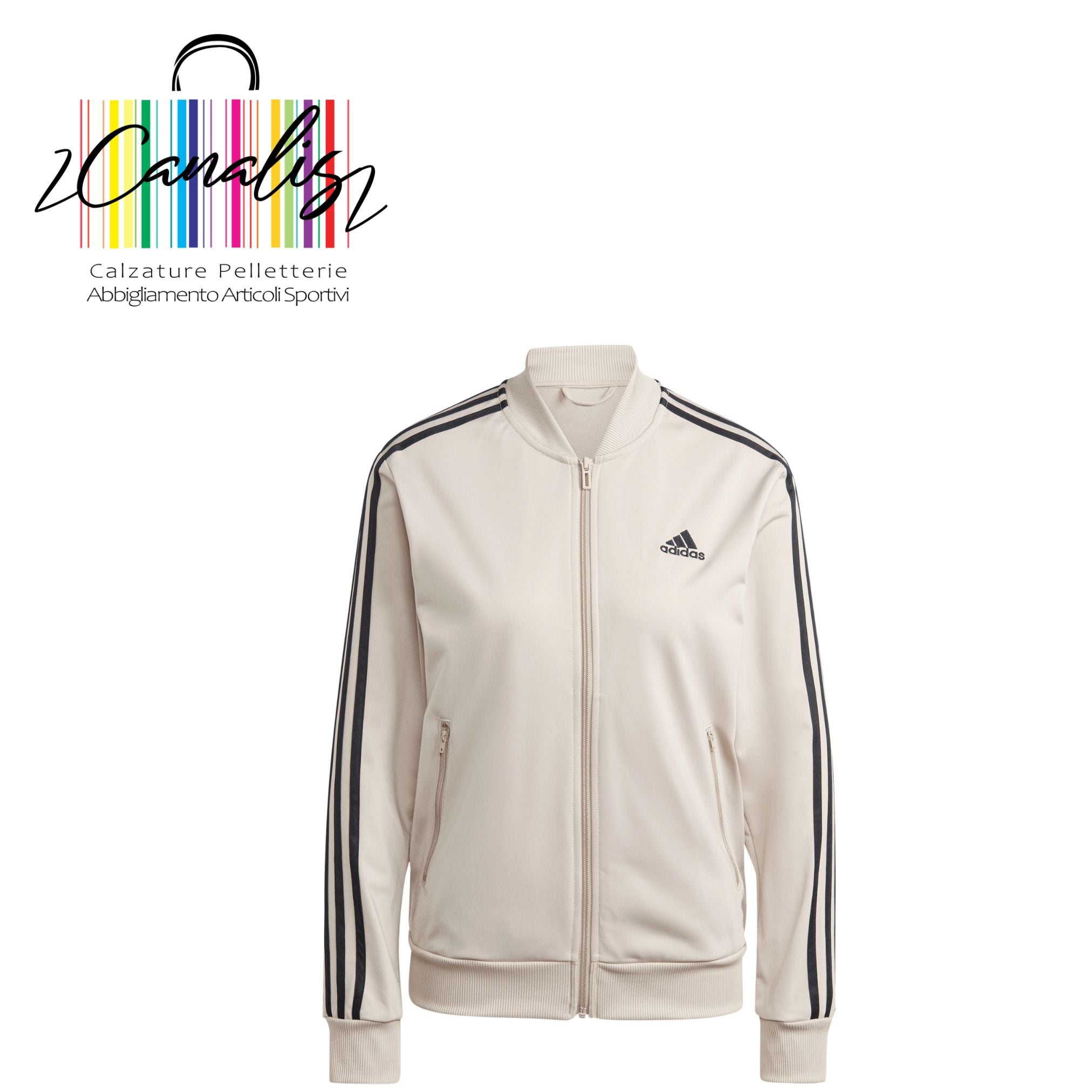 JY1769 W ESS 3S TS   Track suit Essentials 3-Stripes ADIDAS DONNA      WONALU/BLACK