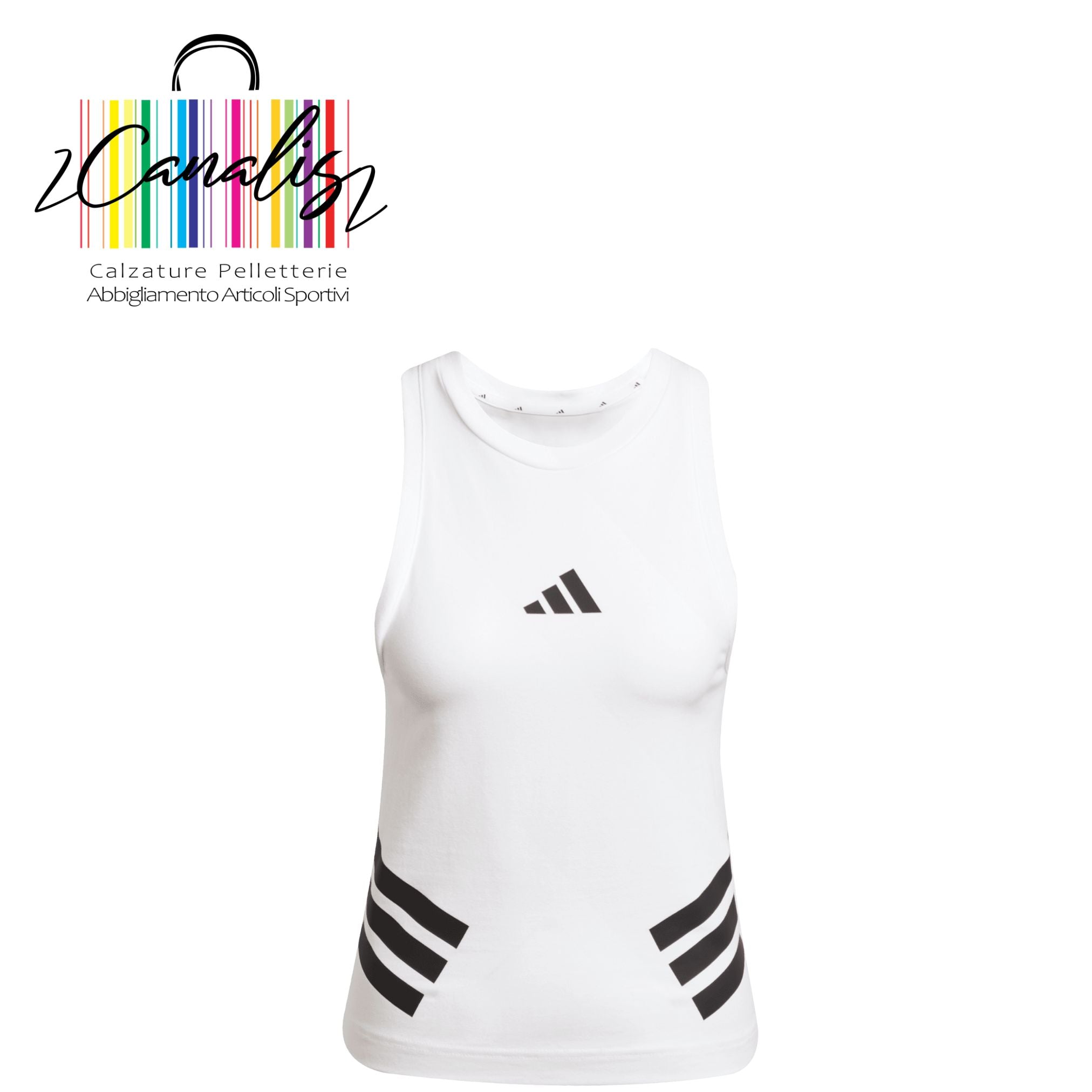 JC5419 W FI 3S TANK     Canotta Future Icons 3-Stripes   adidas donna WHITE